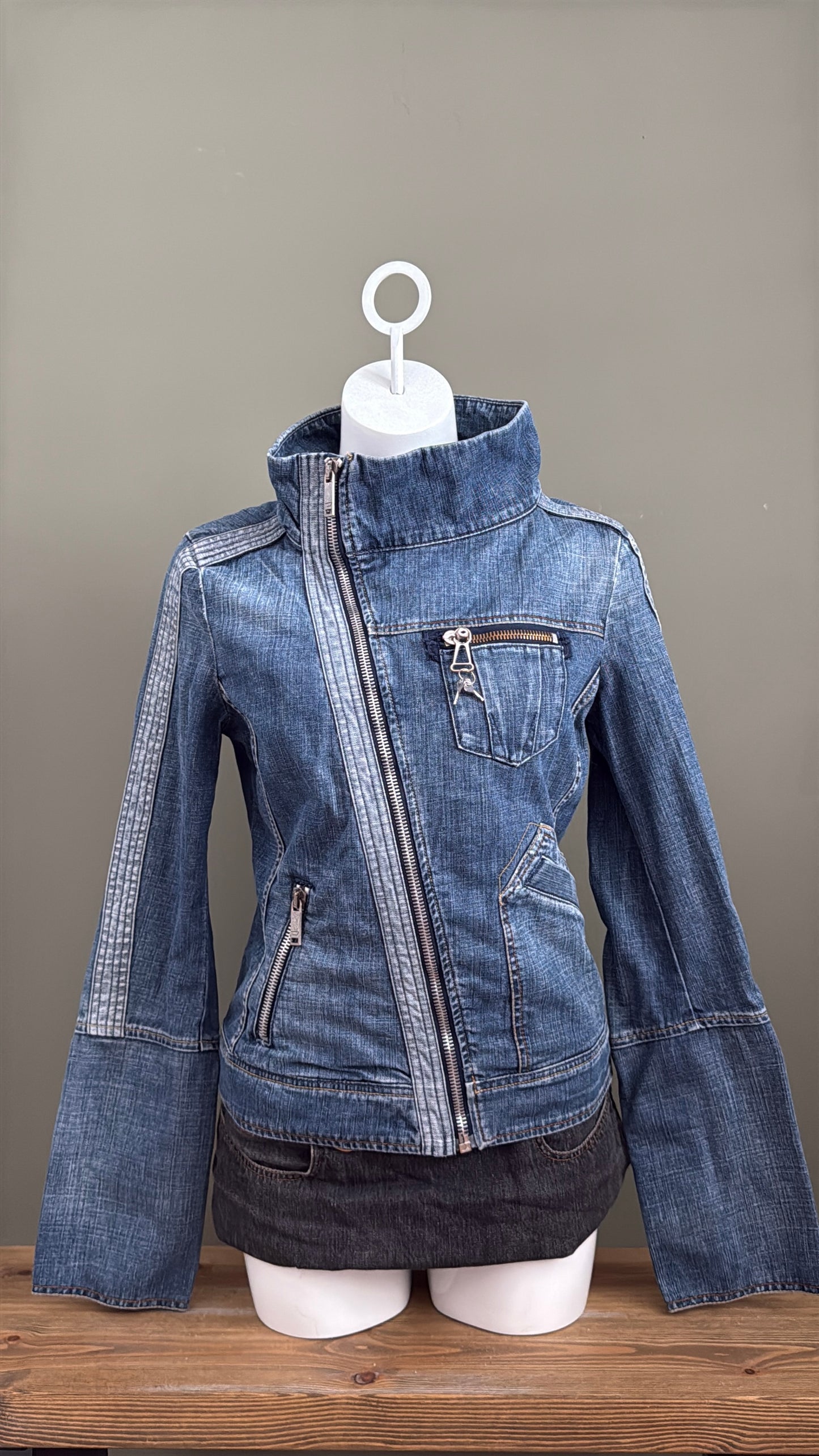 Diesel Asymmetric Denim Jacket (L)