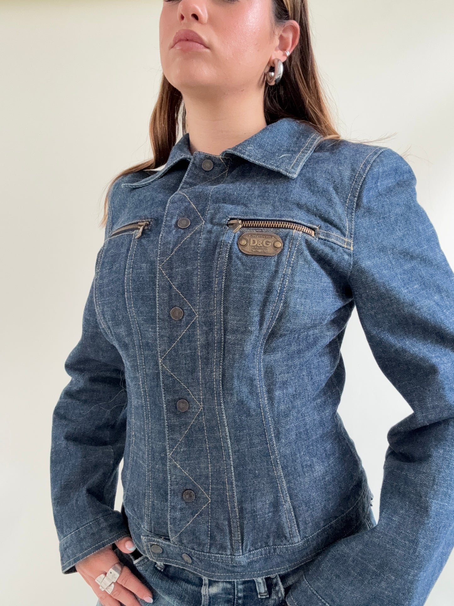 Vintage Dolce & Gabbana Fitted Denim Jacket (M)