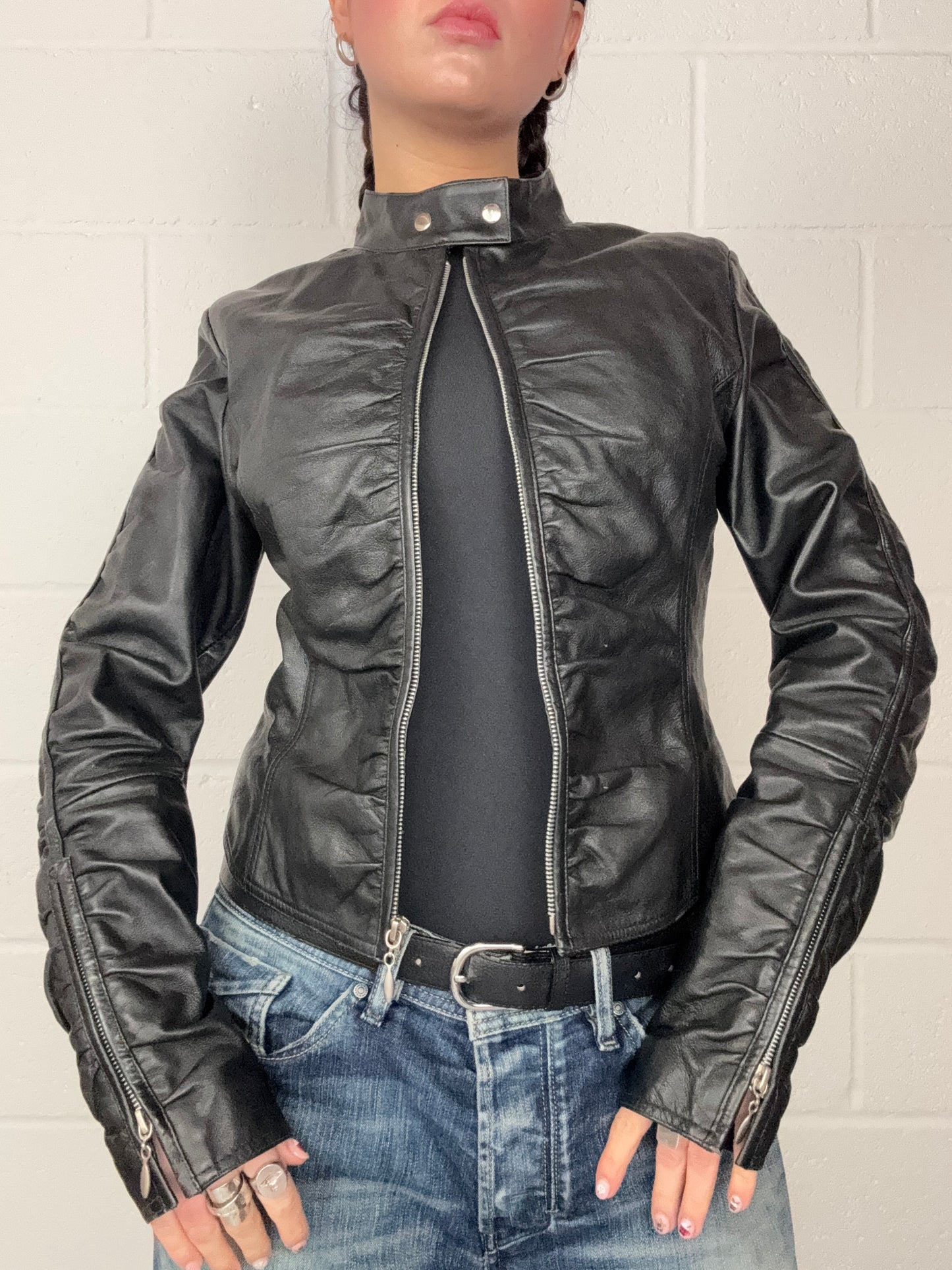 Leather Y2K Jacket (UK10)