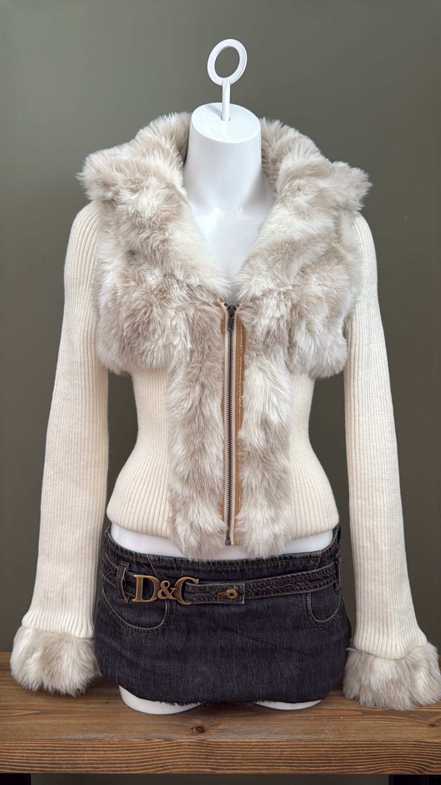 Jane Norman Faux Fur Fitted Jacket (UK12)