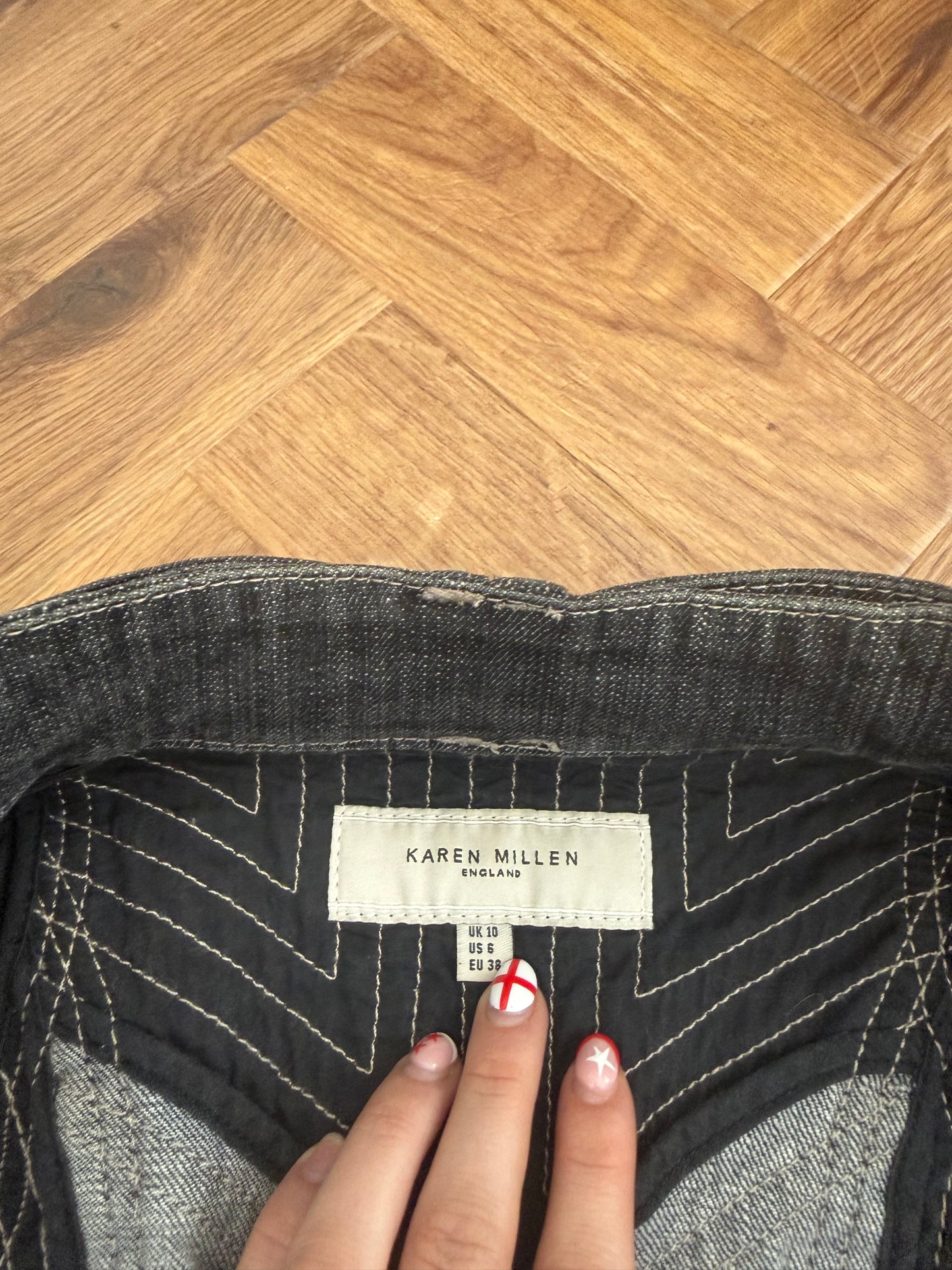 Karen Millen Denim Corset Jacket (UK10)