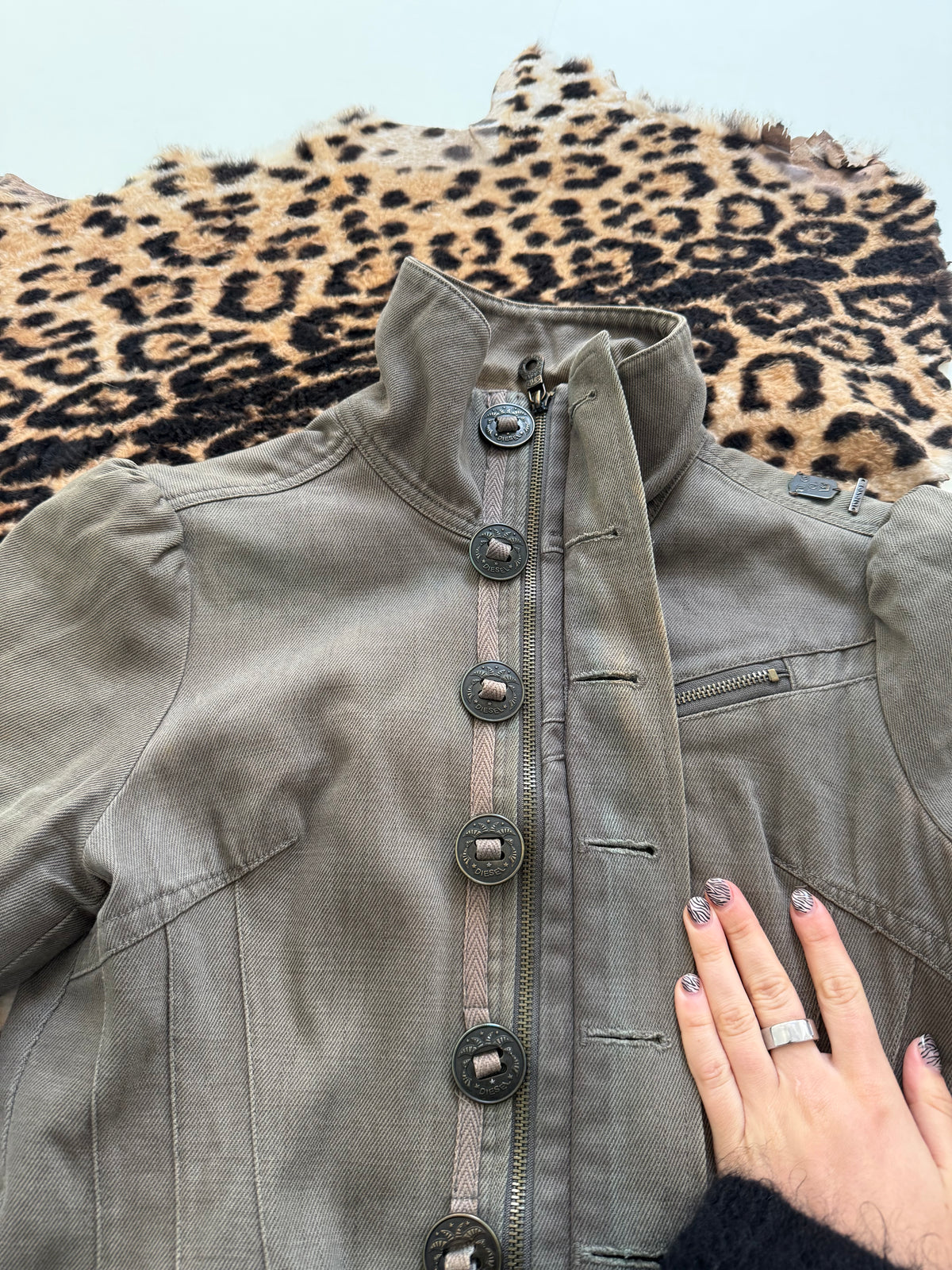 Diesel Funnel Neck Button Jacket (M)