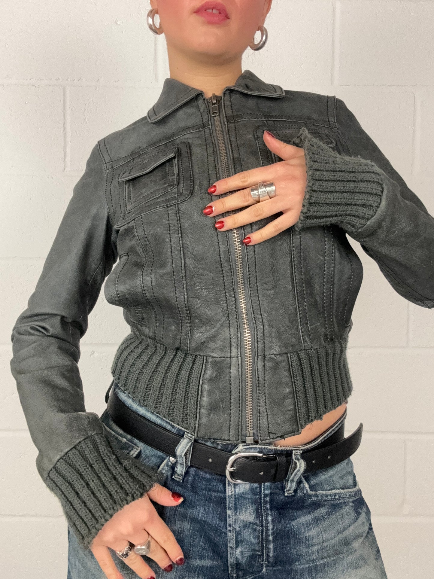 Vintage Leather Jacket (UK8)