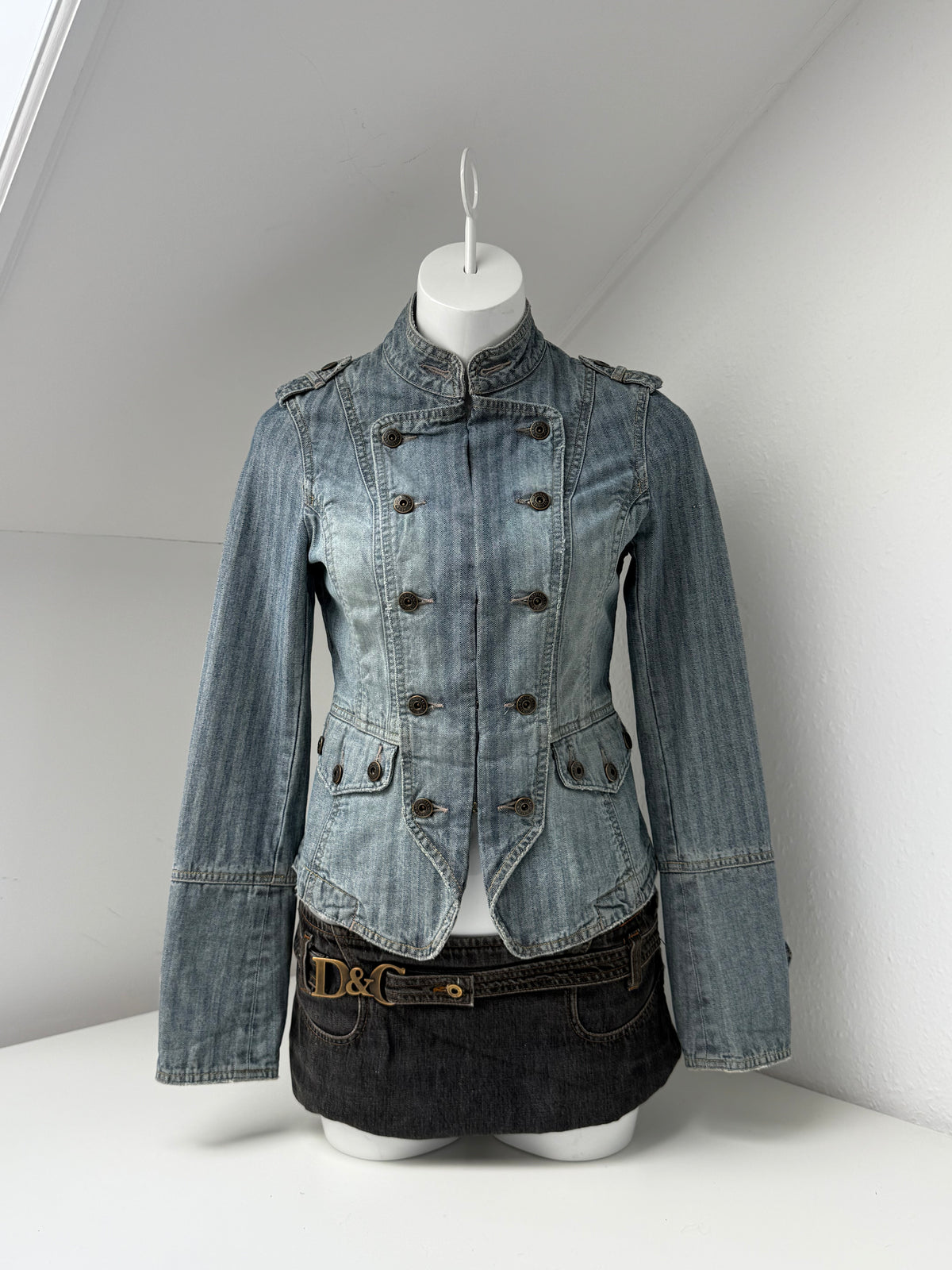 Karen Millen Denim Military Jacket (UK12)
