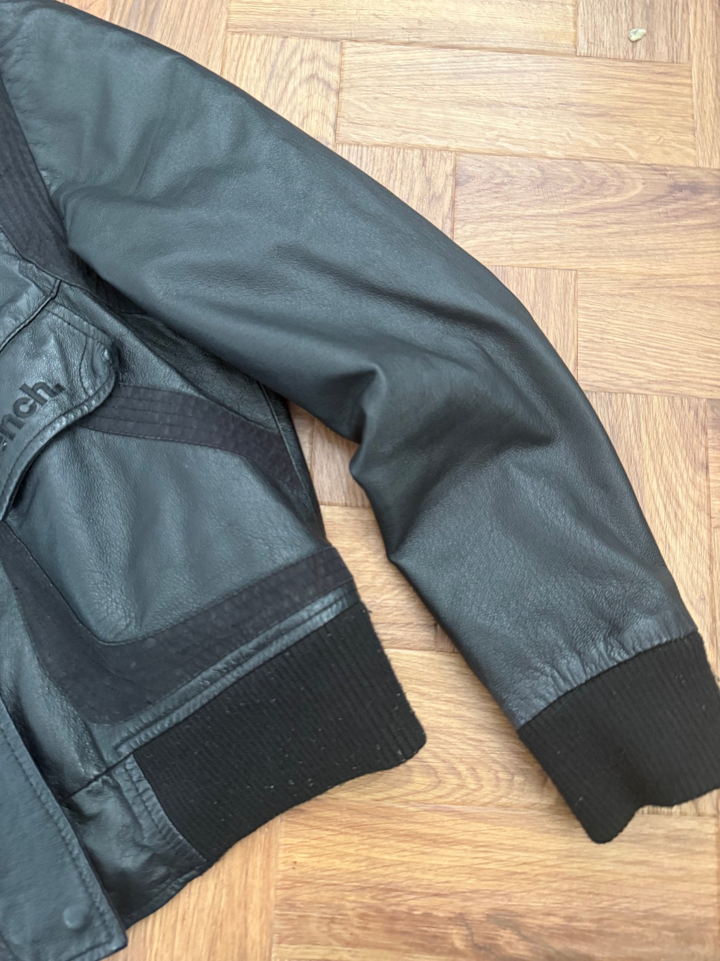 Bench Leather Bomber Jacket (M)