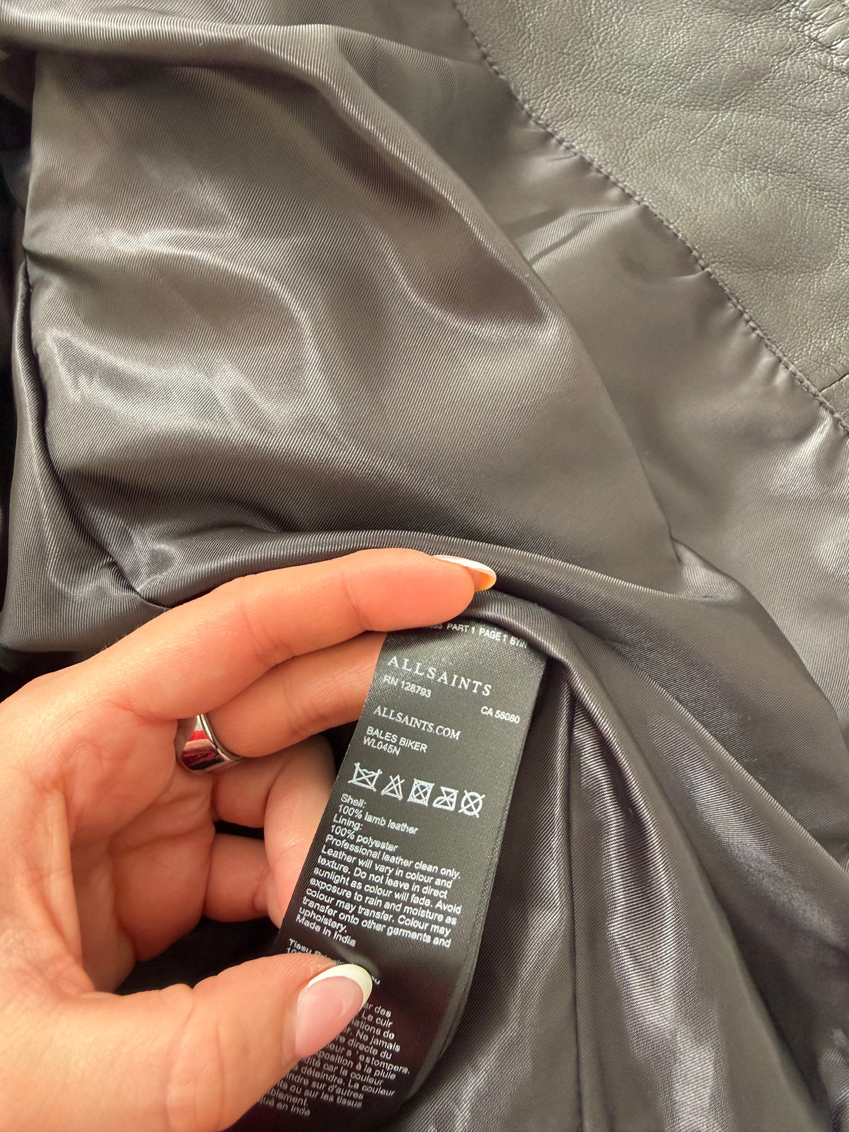 Allsaints Leather Buckle Jacket (UK8)