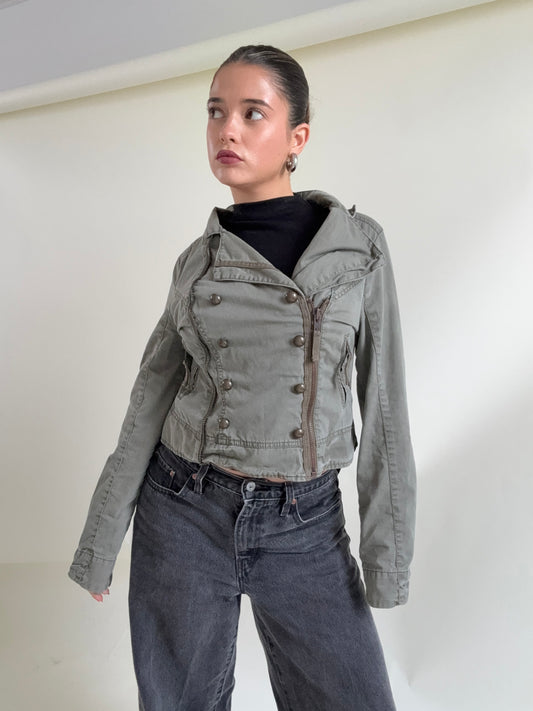 Khaki Military Jacket (UK12)