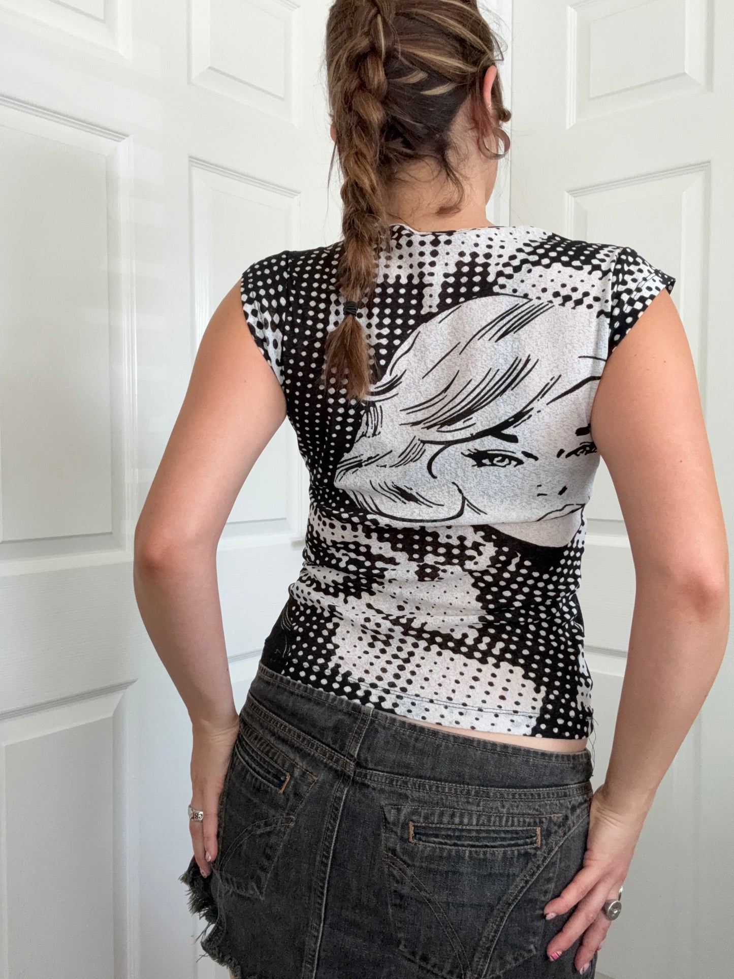 Mesh Graphic Top (S)
