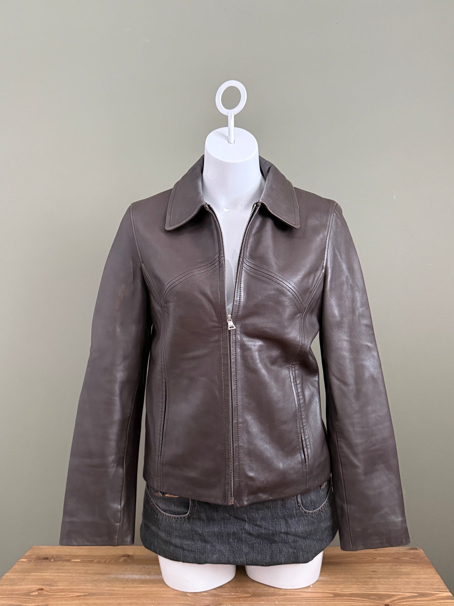 Guess Leather Jacket (UK14)