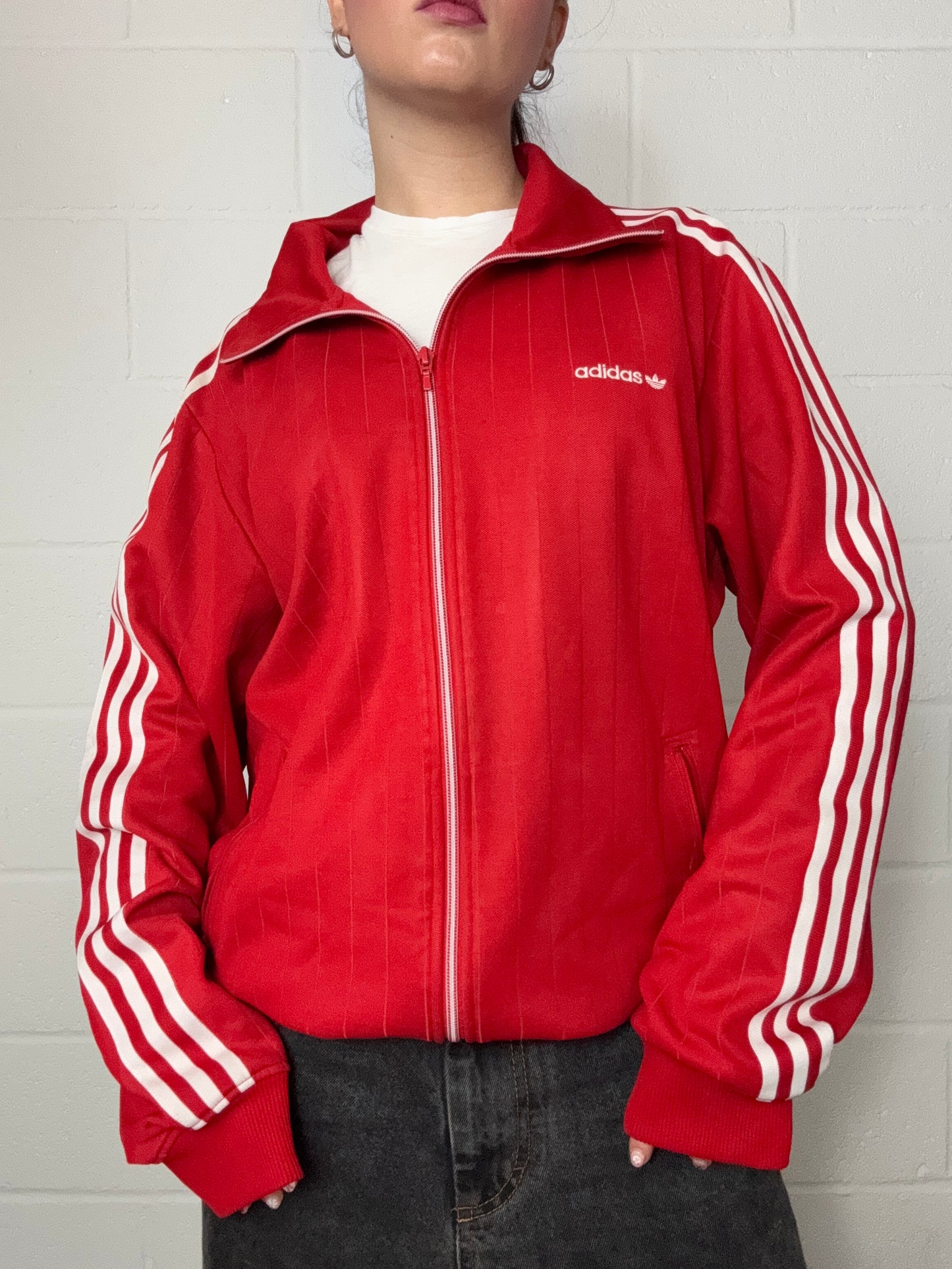 Adidas Pinstripe Tracksuit Top (L)