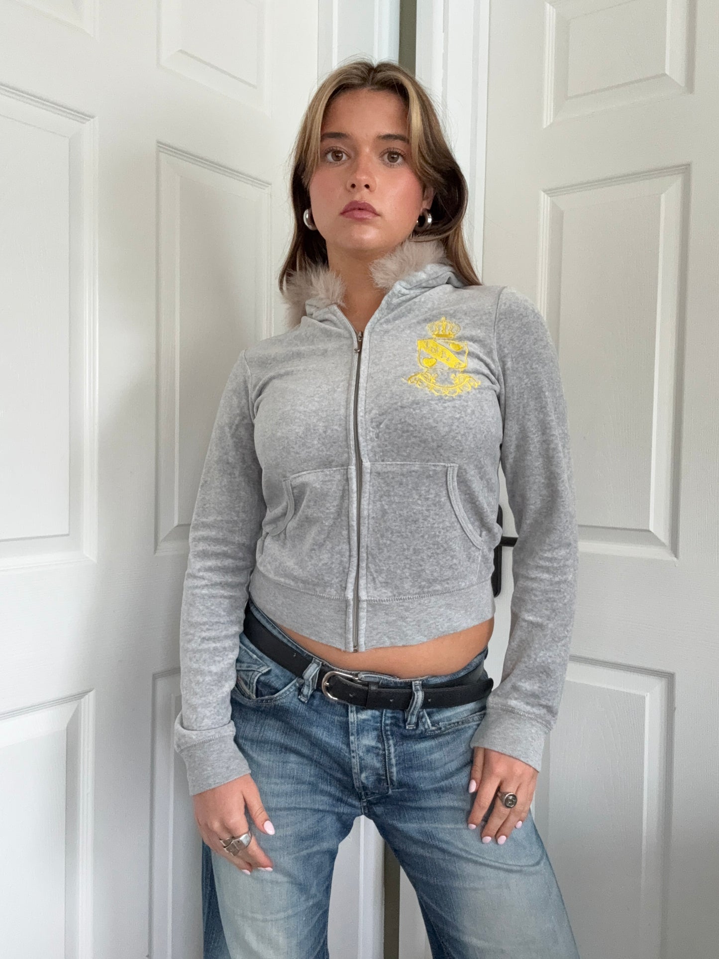 Juicy Couture Velour Zip Hoodie (M)