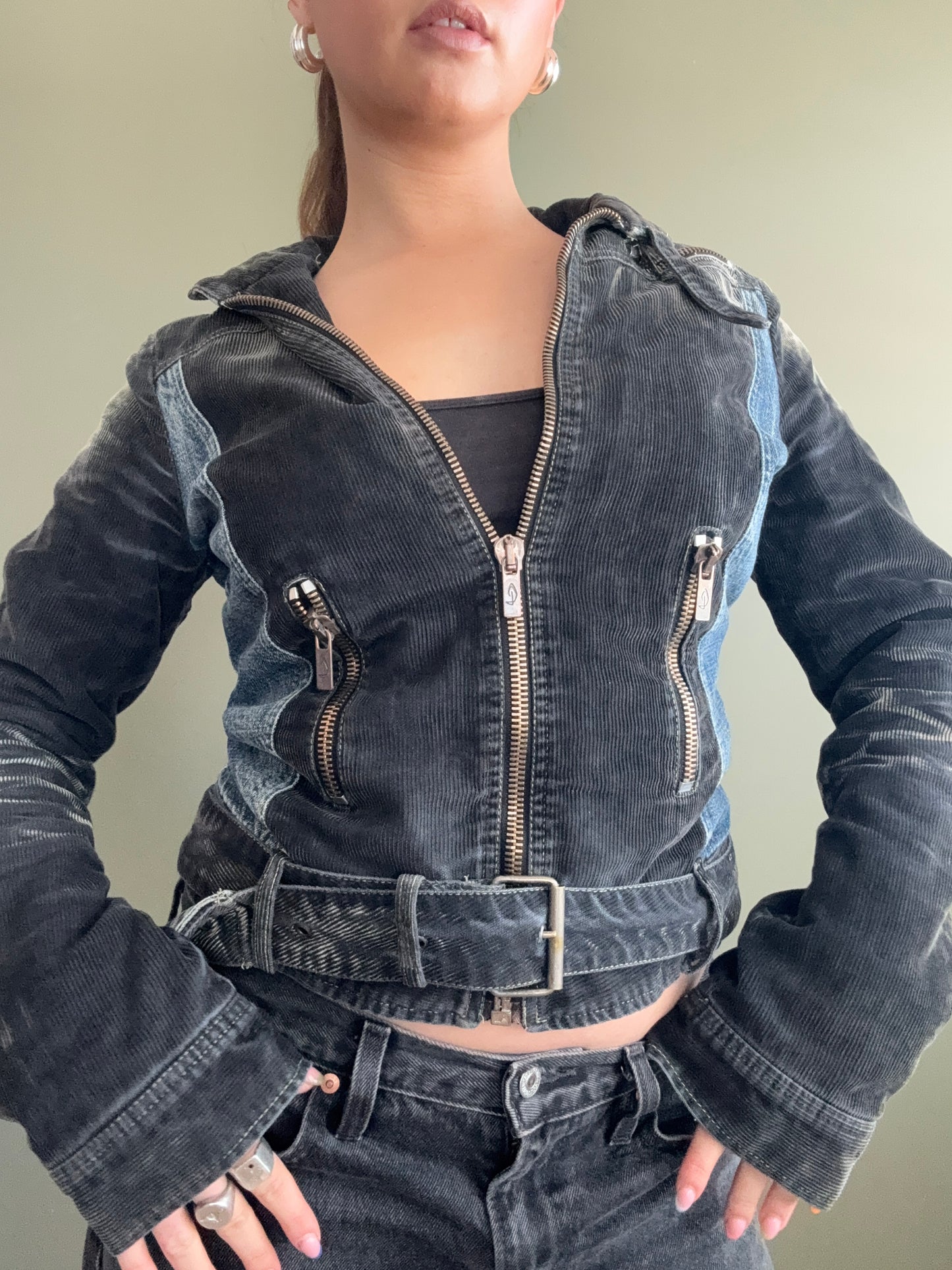 Diesel Denim/Cord Biker Jacket (M)