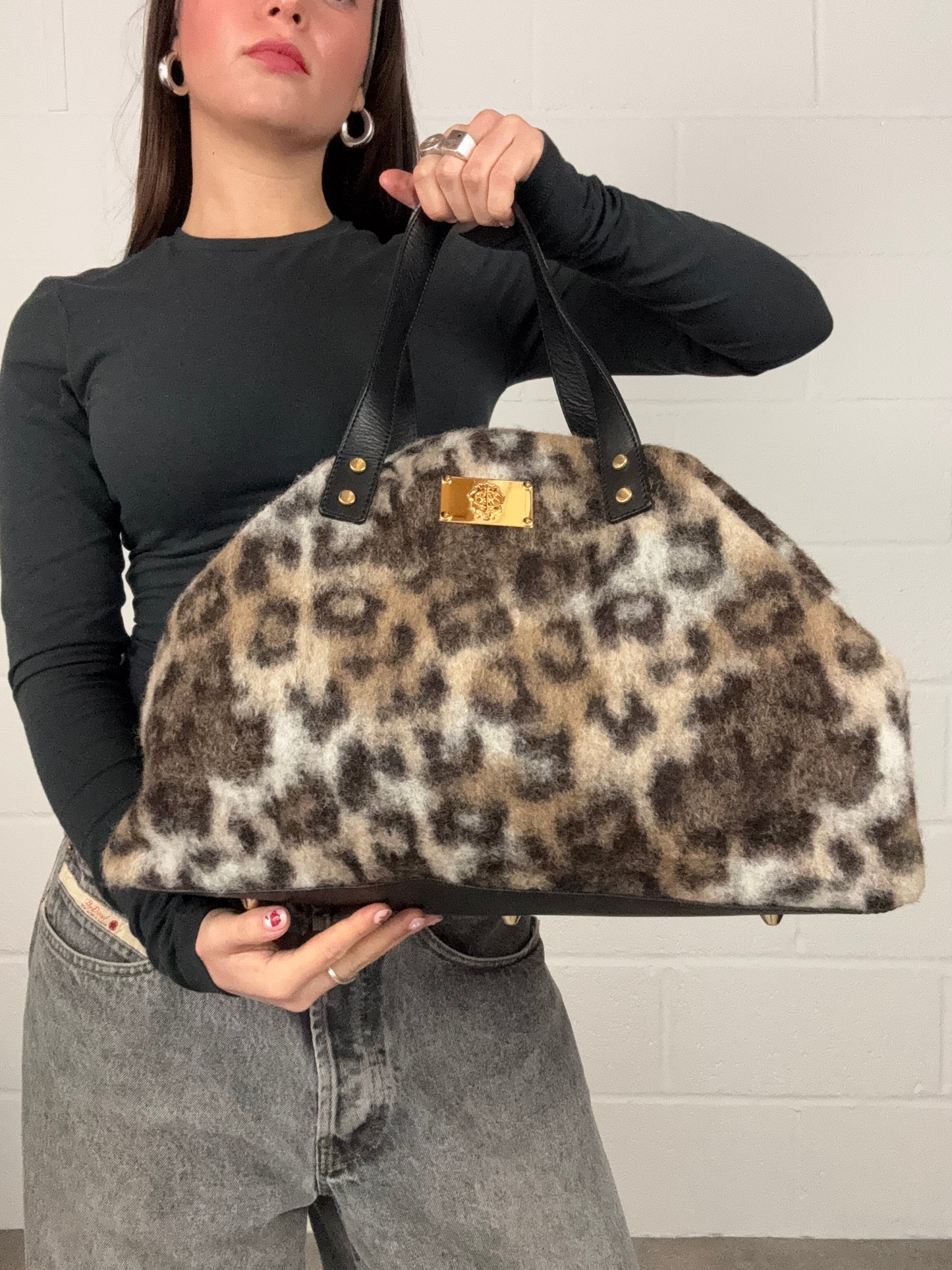 Just Cavalli Leopard Print Bag