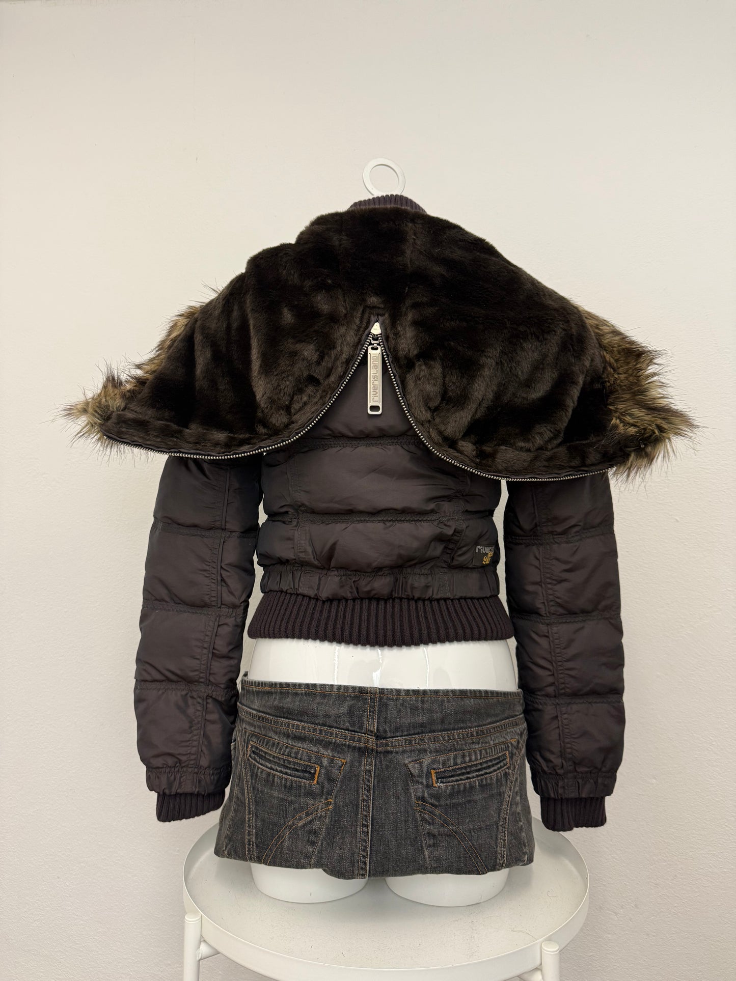 Brown Puffer Jacket (UK6)