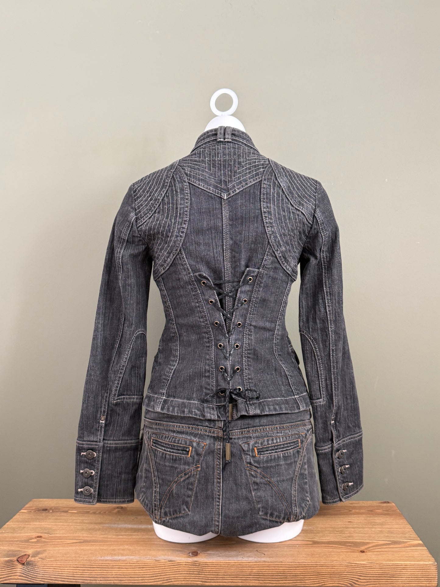 Karen Millen Denim Corset Jacket (UK10)