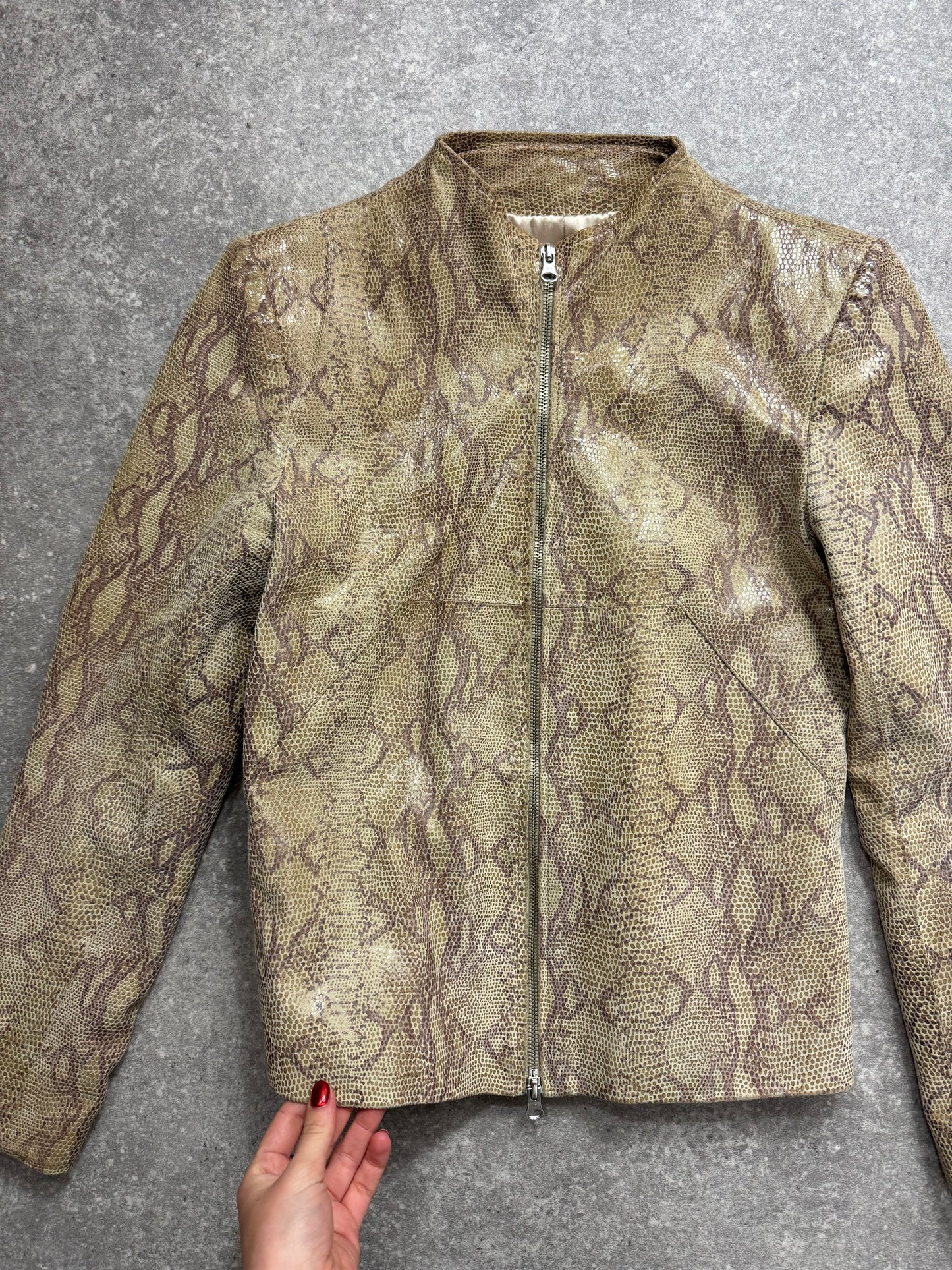 Snakeskin Leather Jacket