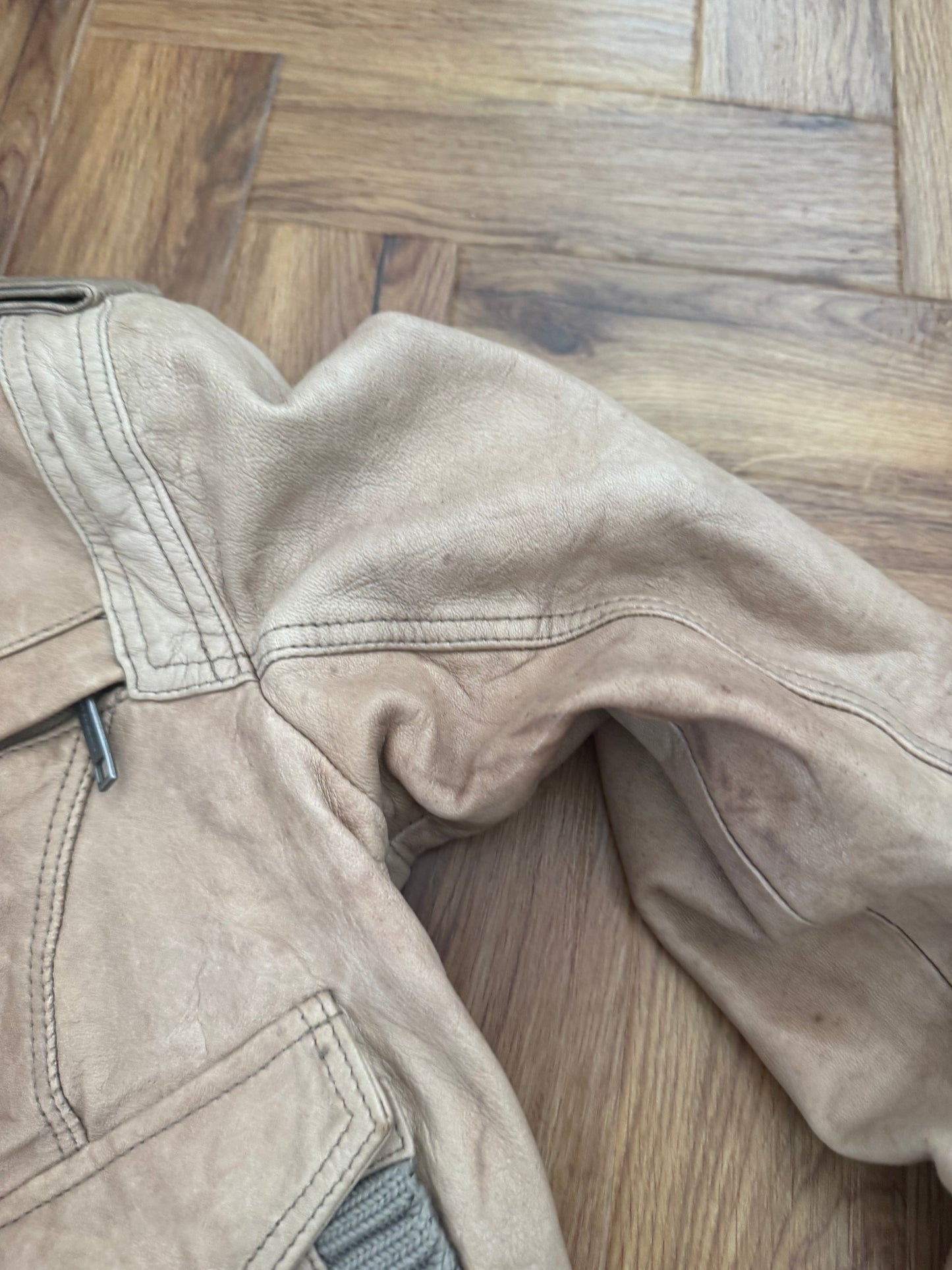 Leather Cargo Jacket (UK10)