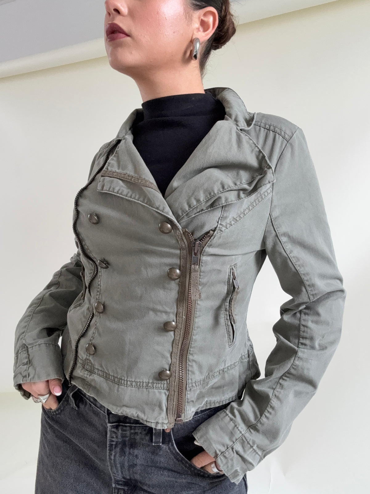 Khaki Military Jacket (UK12)