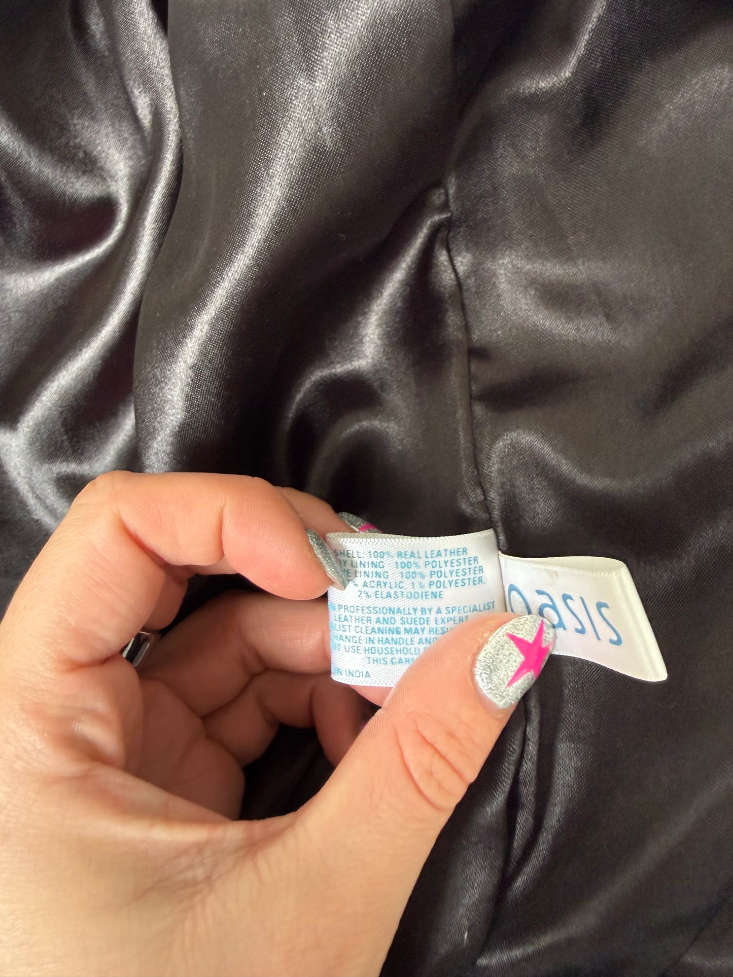Oasis Leather Jacket (UK12)