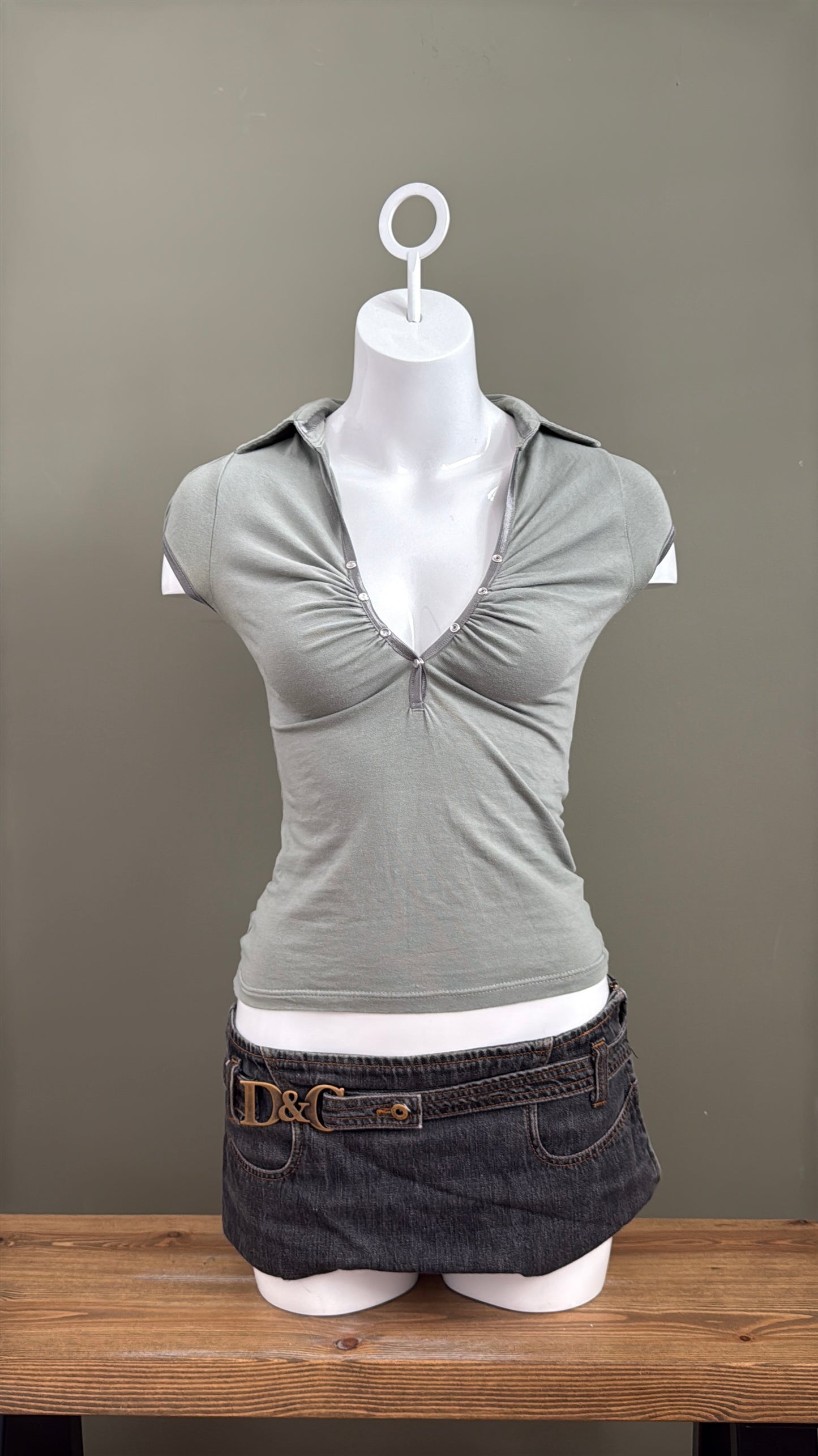 Y2K Fitted Ruched Top (UK10)