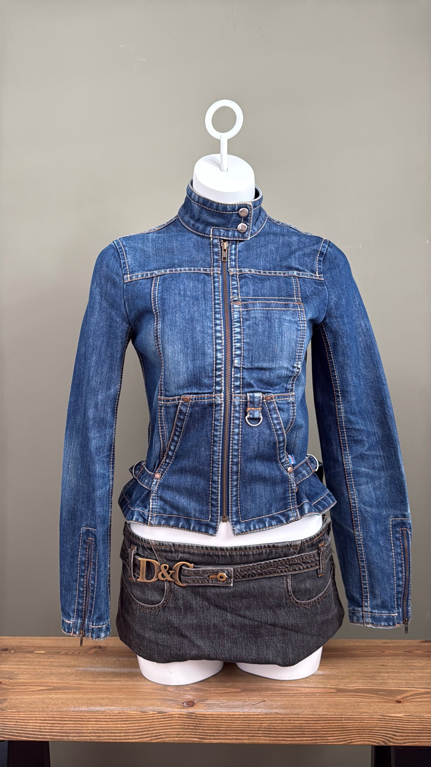 French Connection Denim Cargo Jacket (UK10)