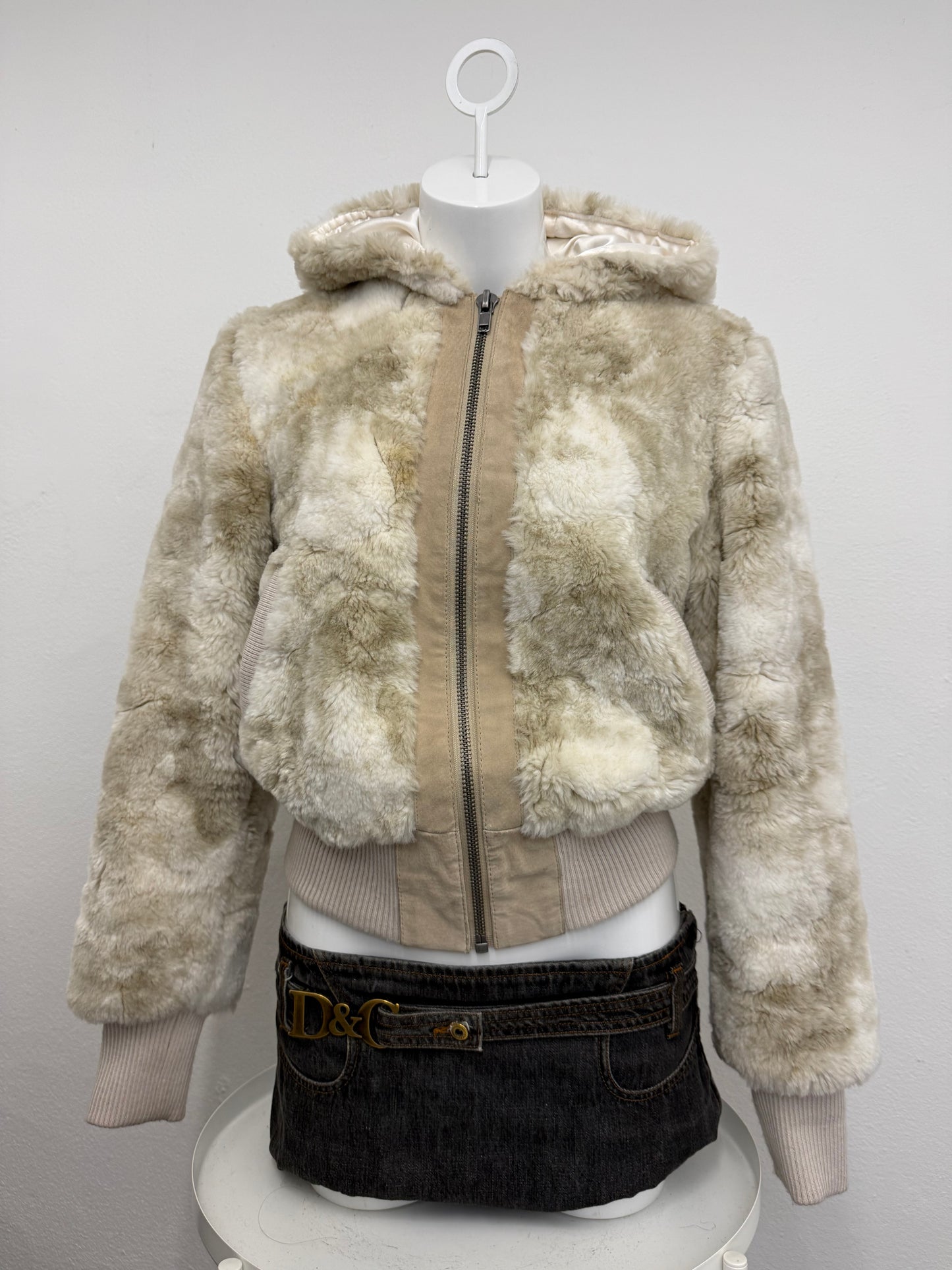 Faux Fur Bomber Jacket (UK12)