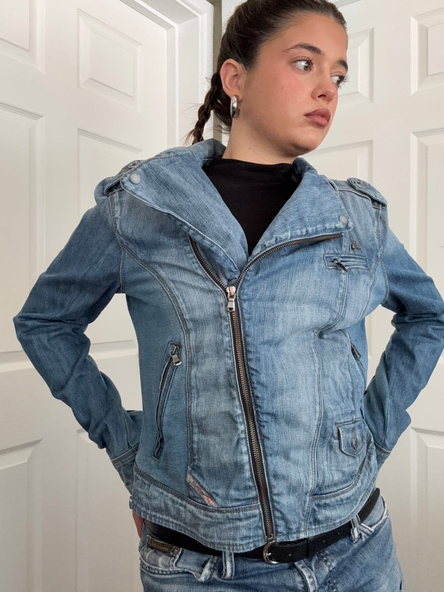 Diesel Denim Biker Jacket (L)