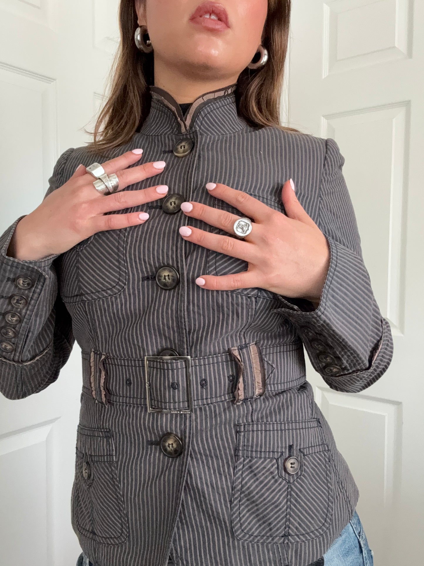 Karen Millen Pinstripe Jacket (UK10)