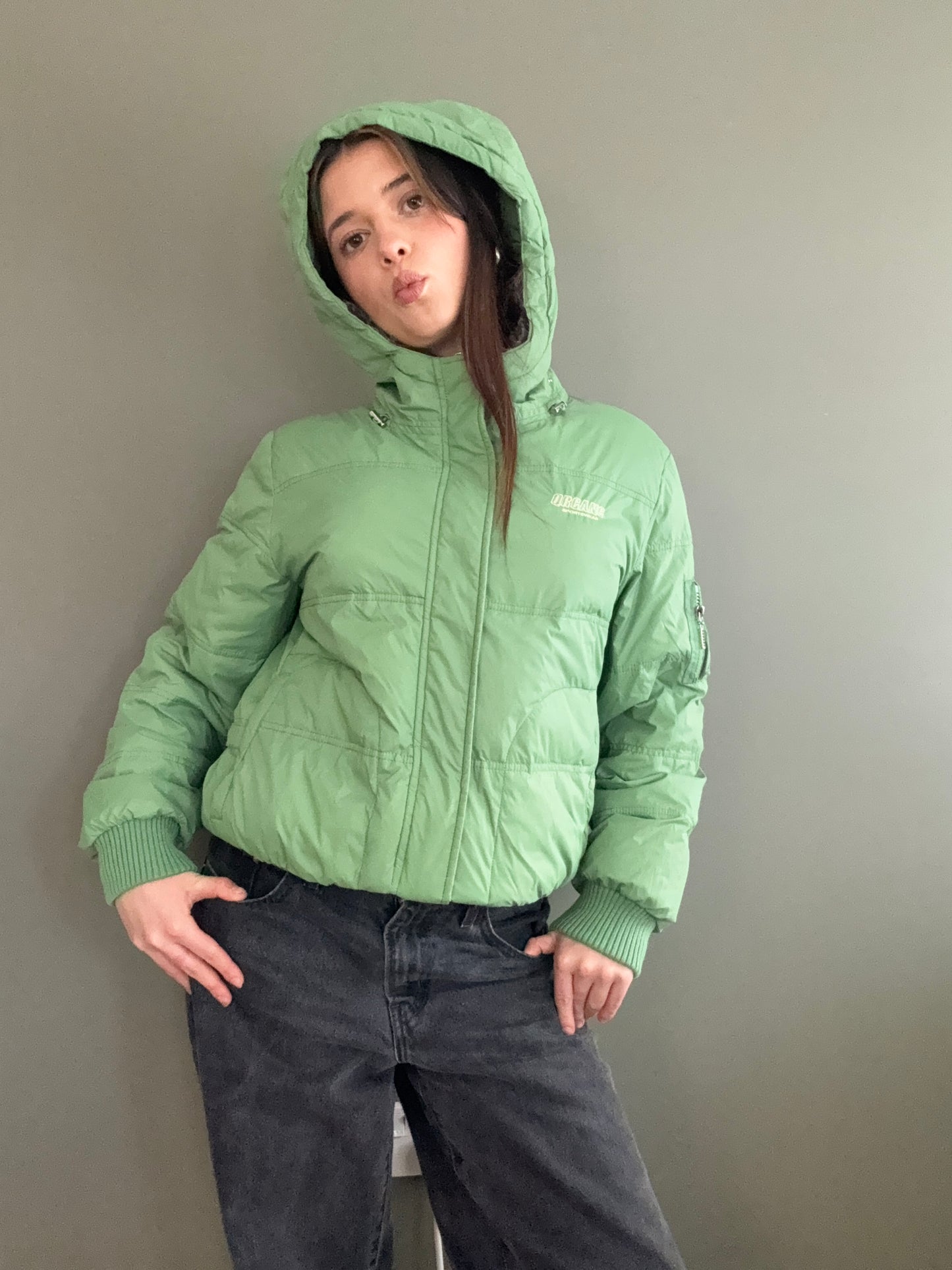 Green Puffer Jacket (M)