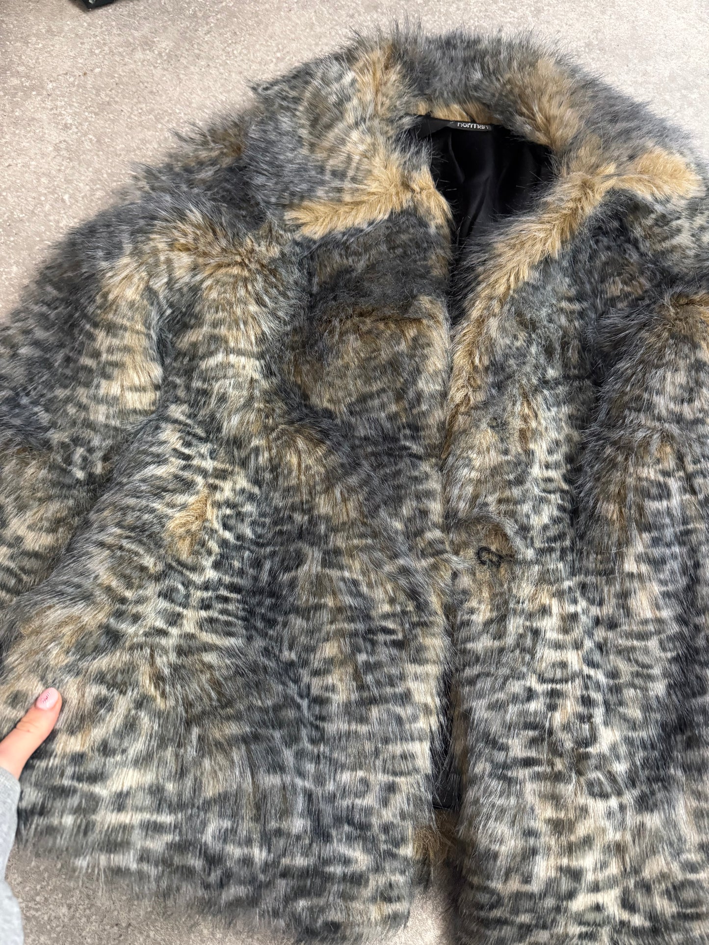 Jane Norman Faux Fur Leopard Jacket (UK12)