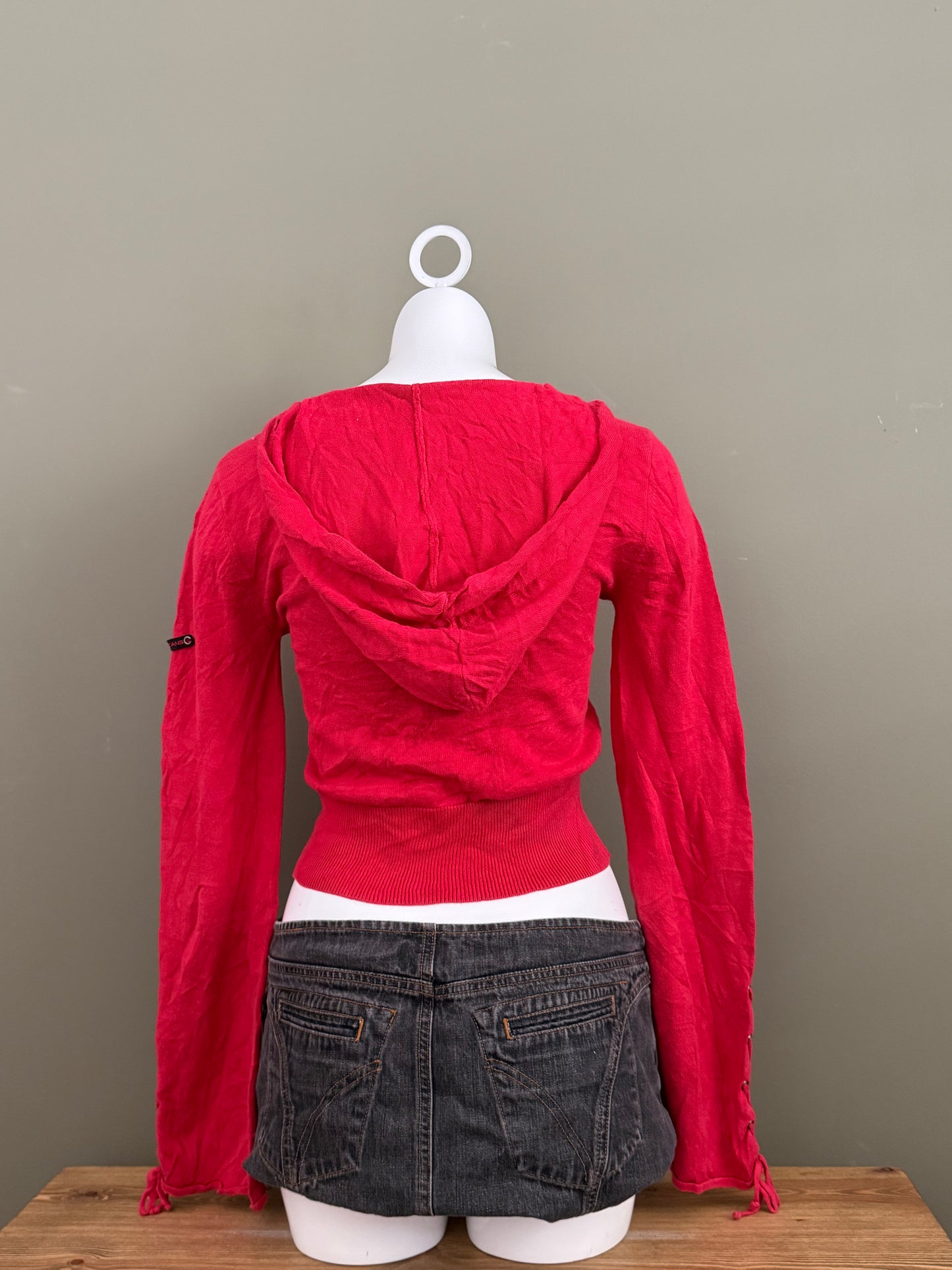 DKNY Hooded Lace Up Jumper (M)