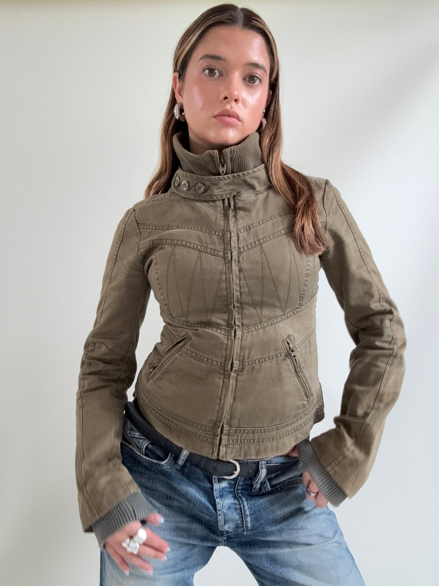 Diesel Fitted Funnel Neck Jacket (XS)