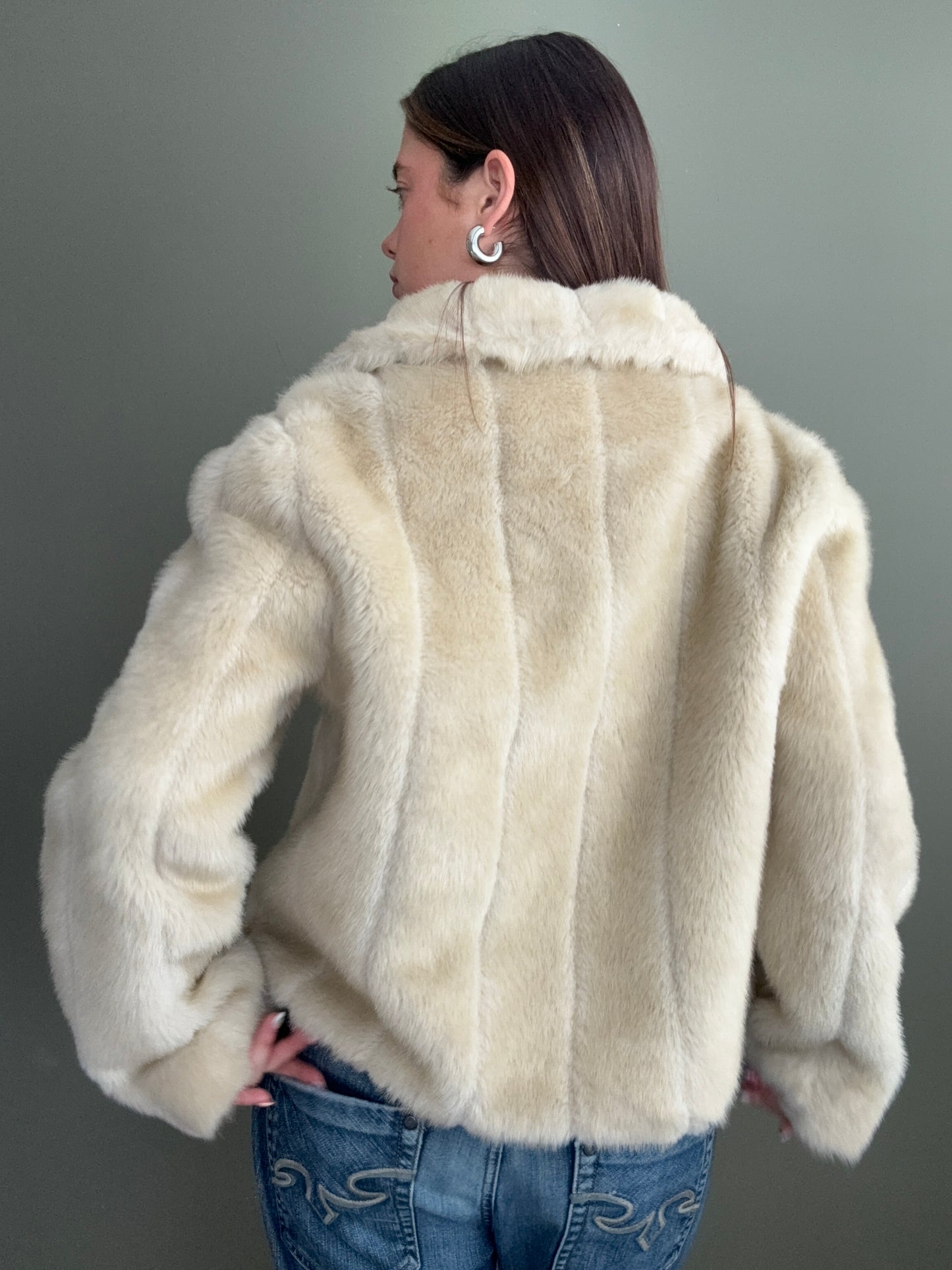 Faux Fur Jacket (M)