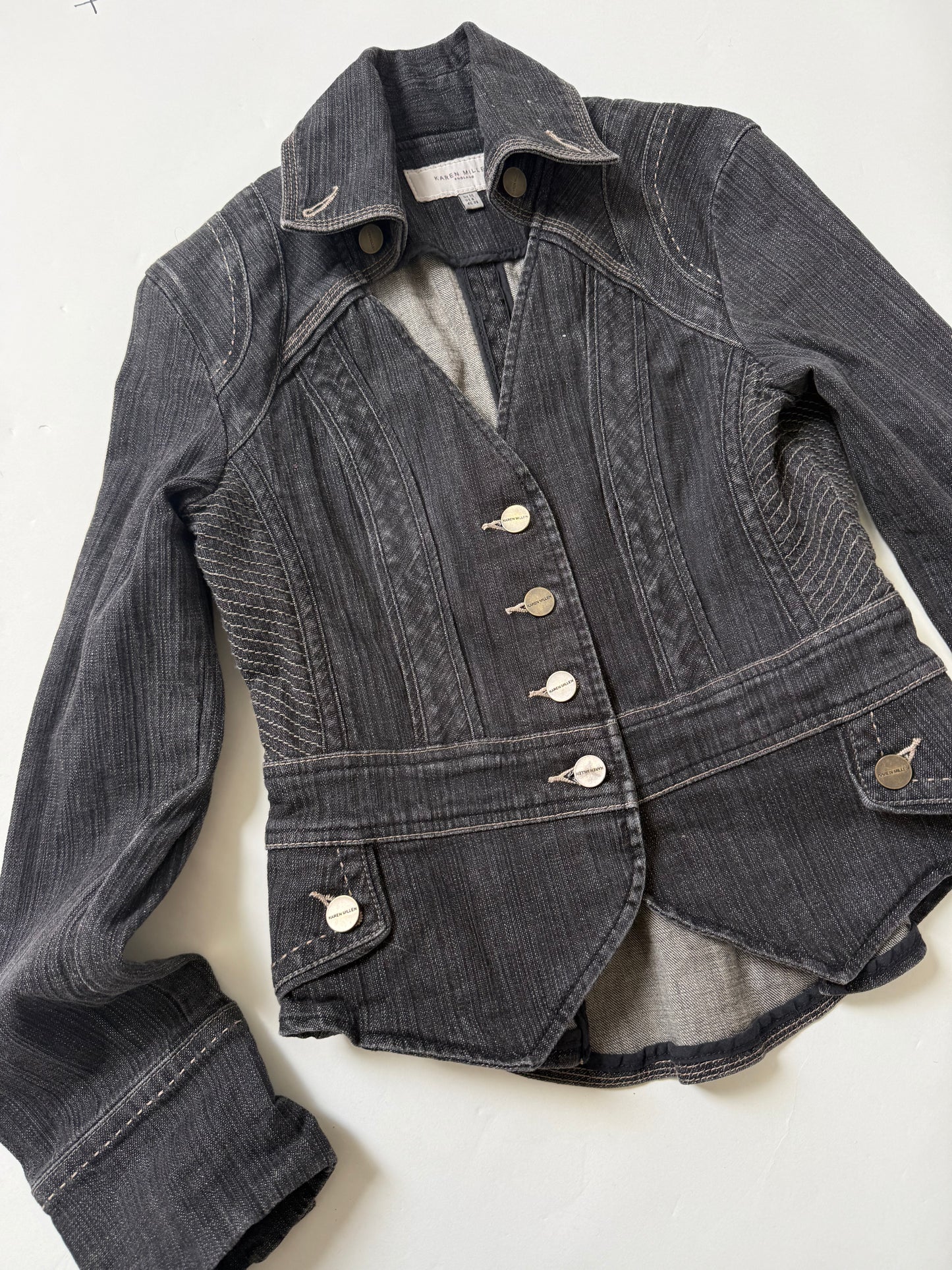 Karen Millen Fitted Denim Jacket (UK10)