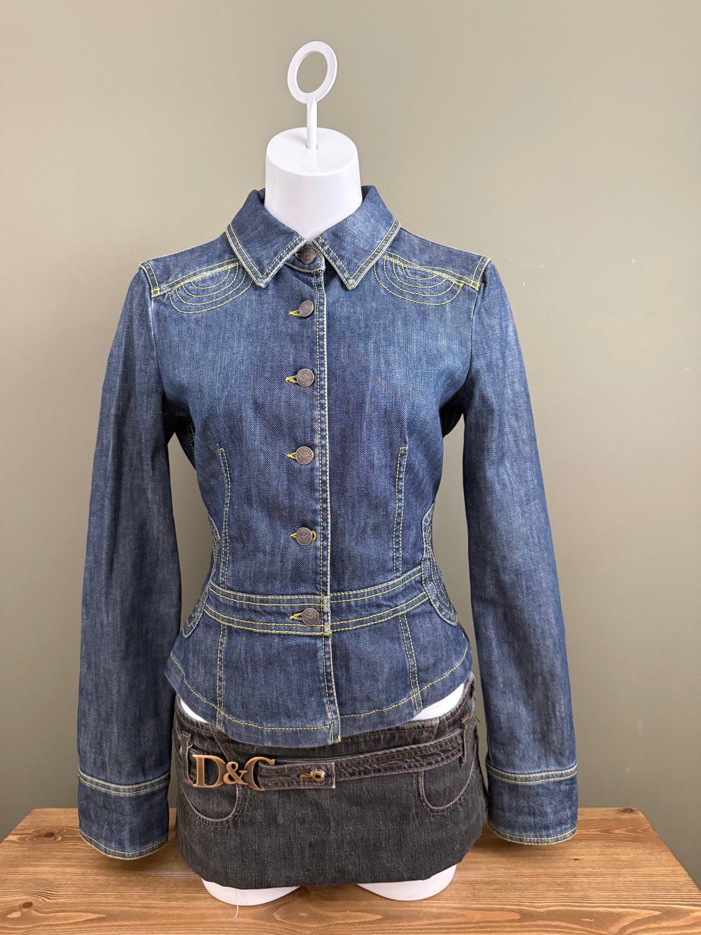 Armani Denim Military Jacket (UK14)