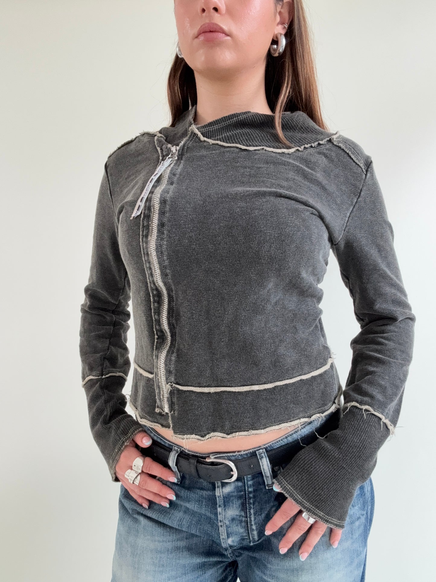 Vintage Diesel Asymmetric Zip Jumper (L)