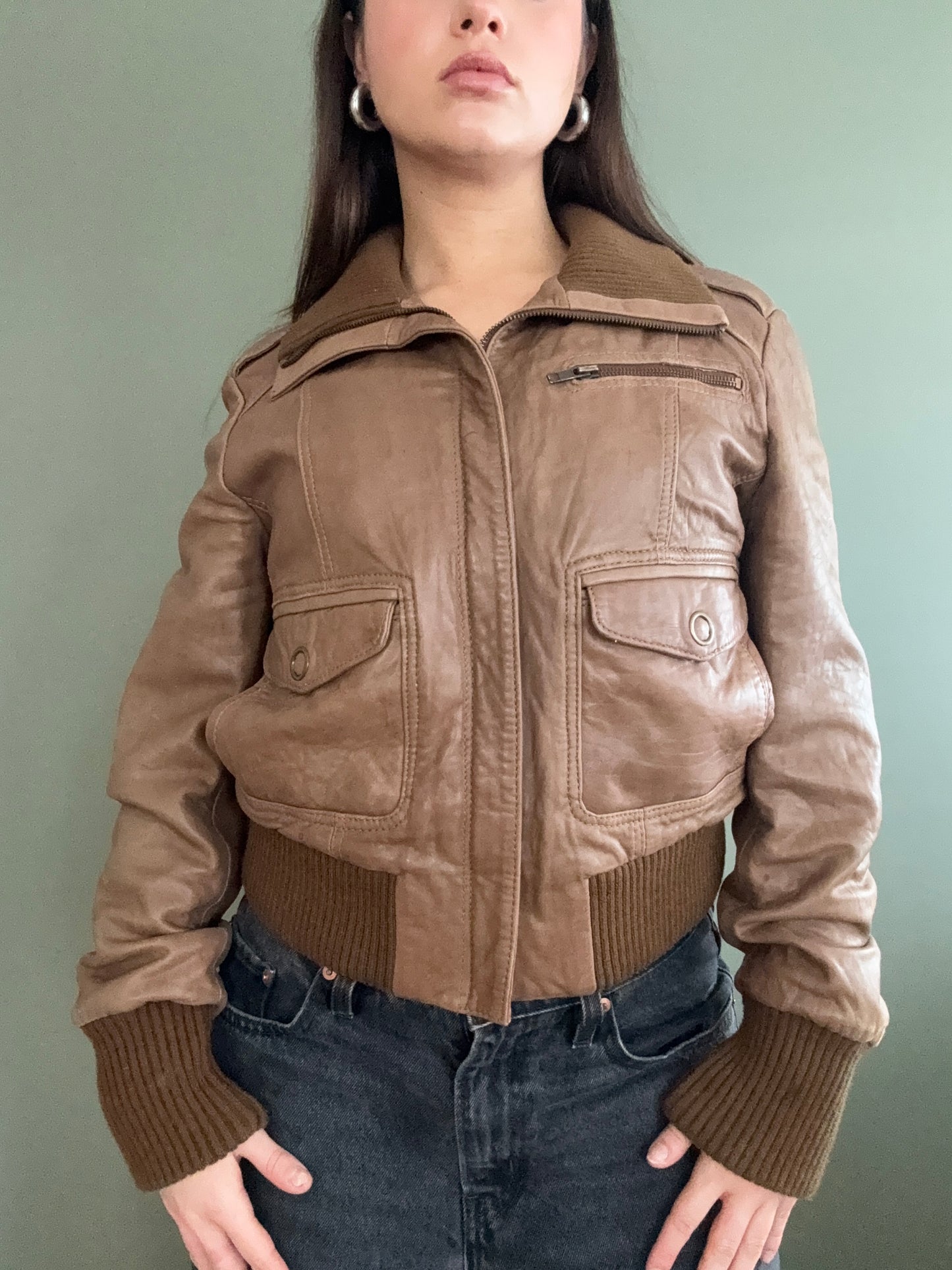 Oasis Leather Jacket (UK14)