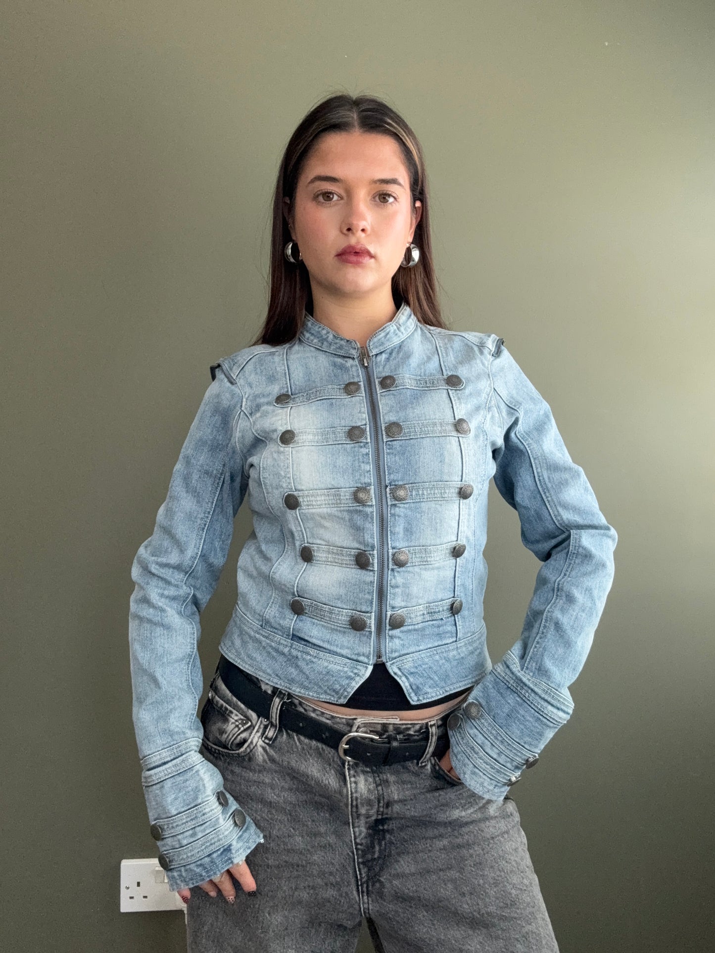 Denim Military Jacket (UK12)