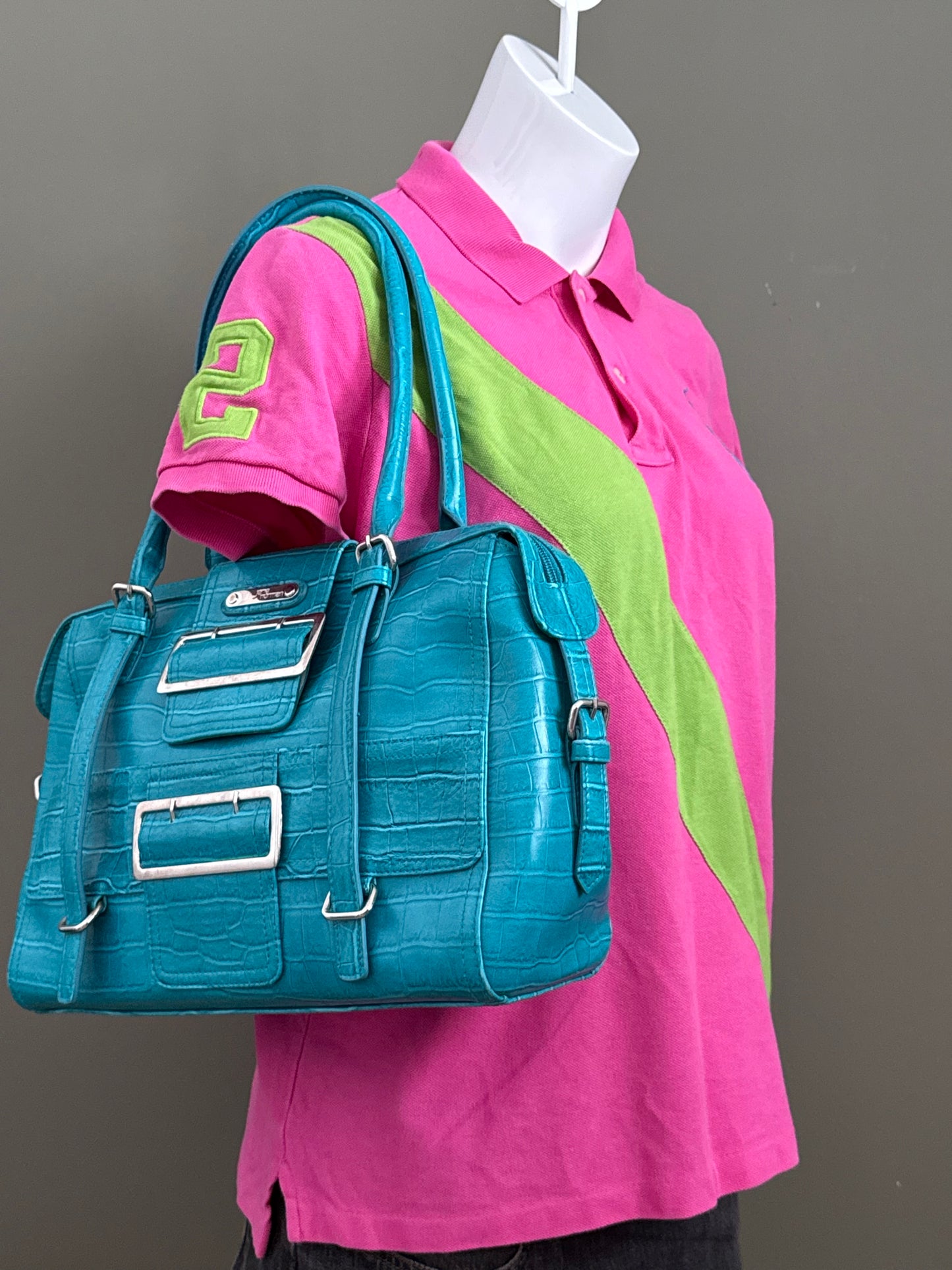 Jane Norman Turquoise Shoulder Bag