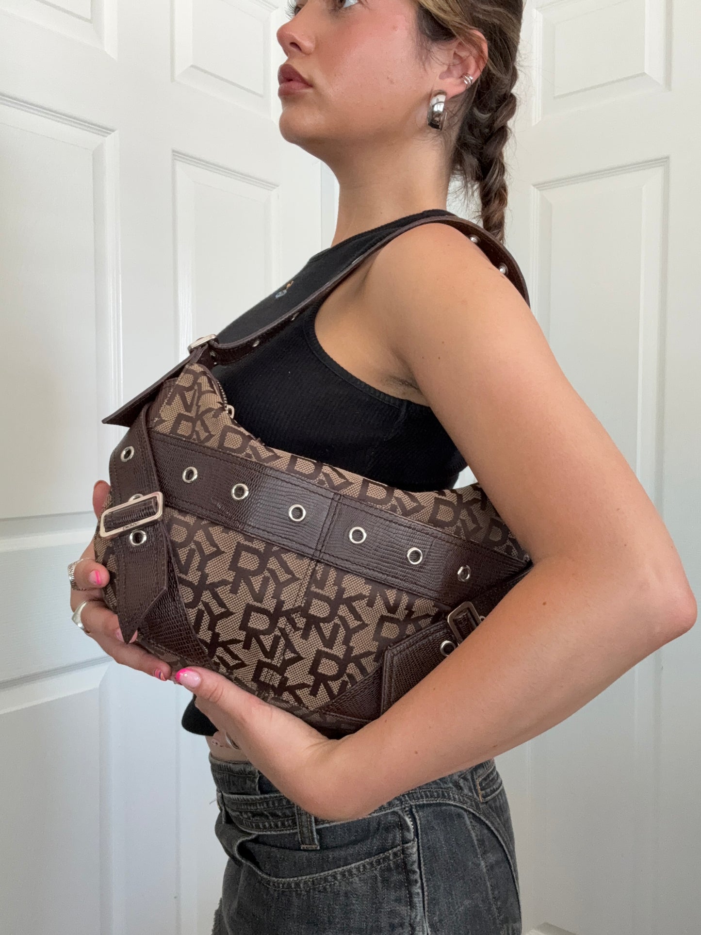 DKNY Monogram Shoulder Bag