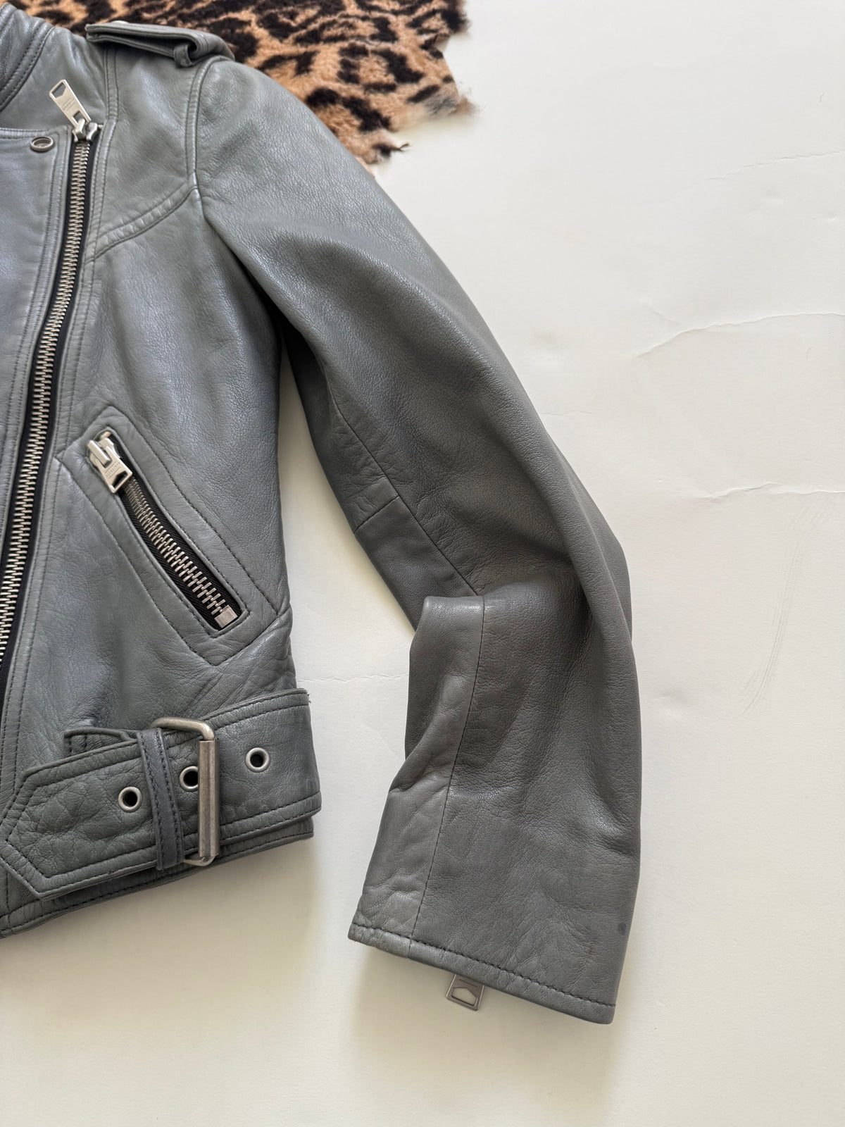Allsaints Leather Biker Jacket (UK6)