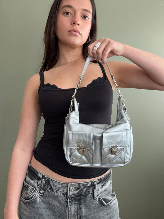 Jane Norman Silver Handbag