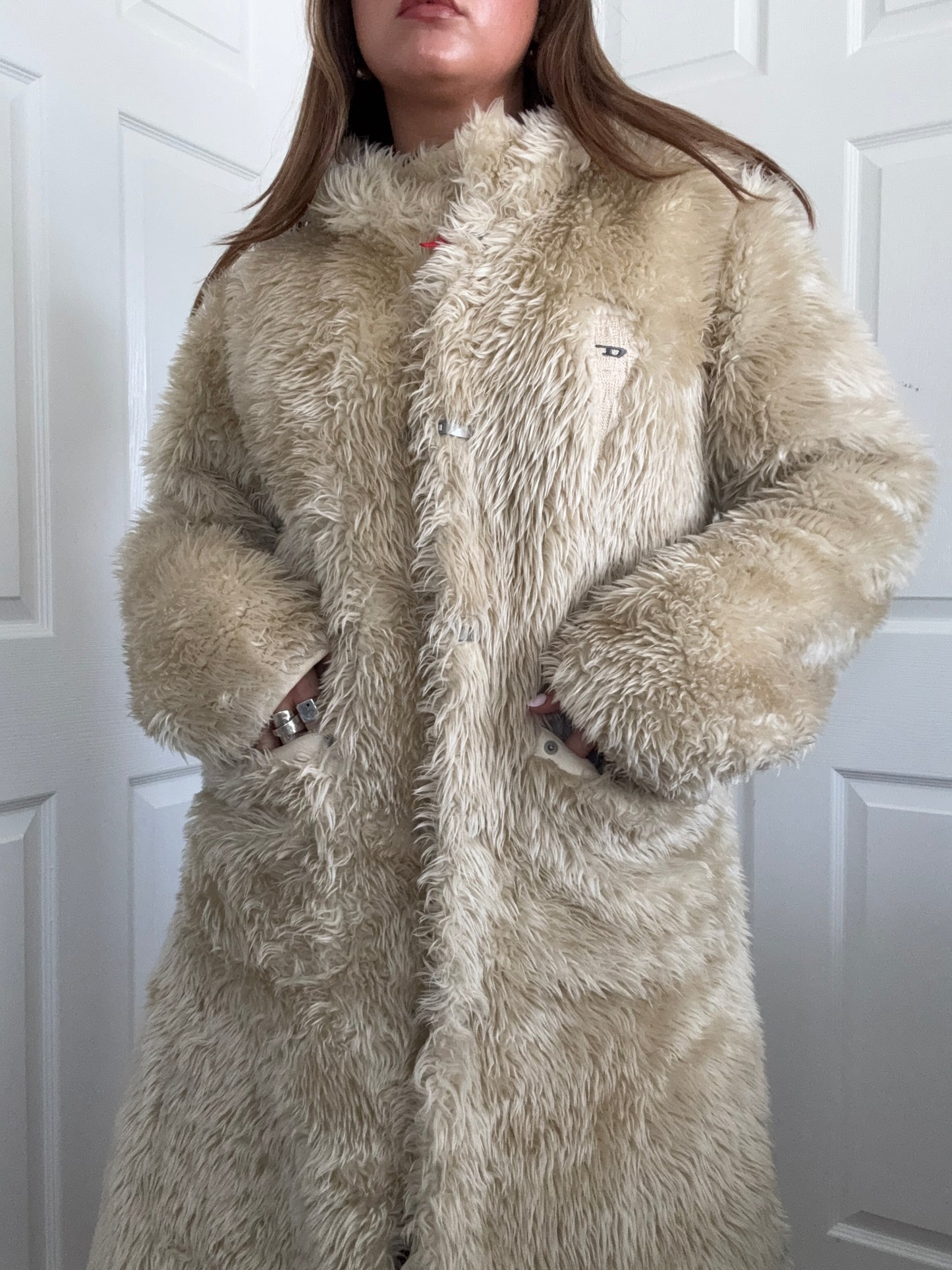 Diesel Faux Fur Yetti Coat (S)
