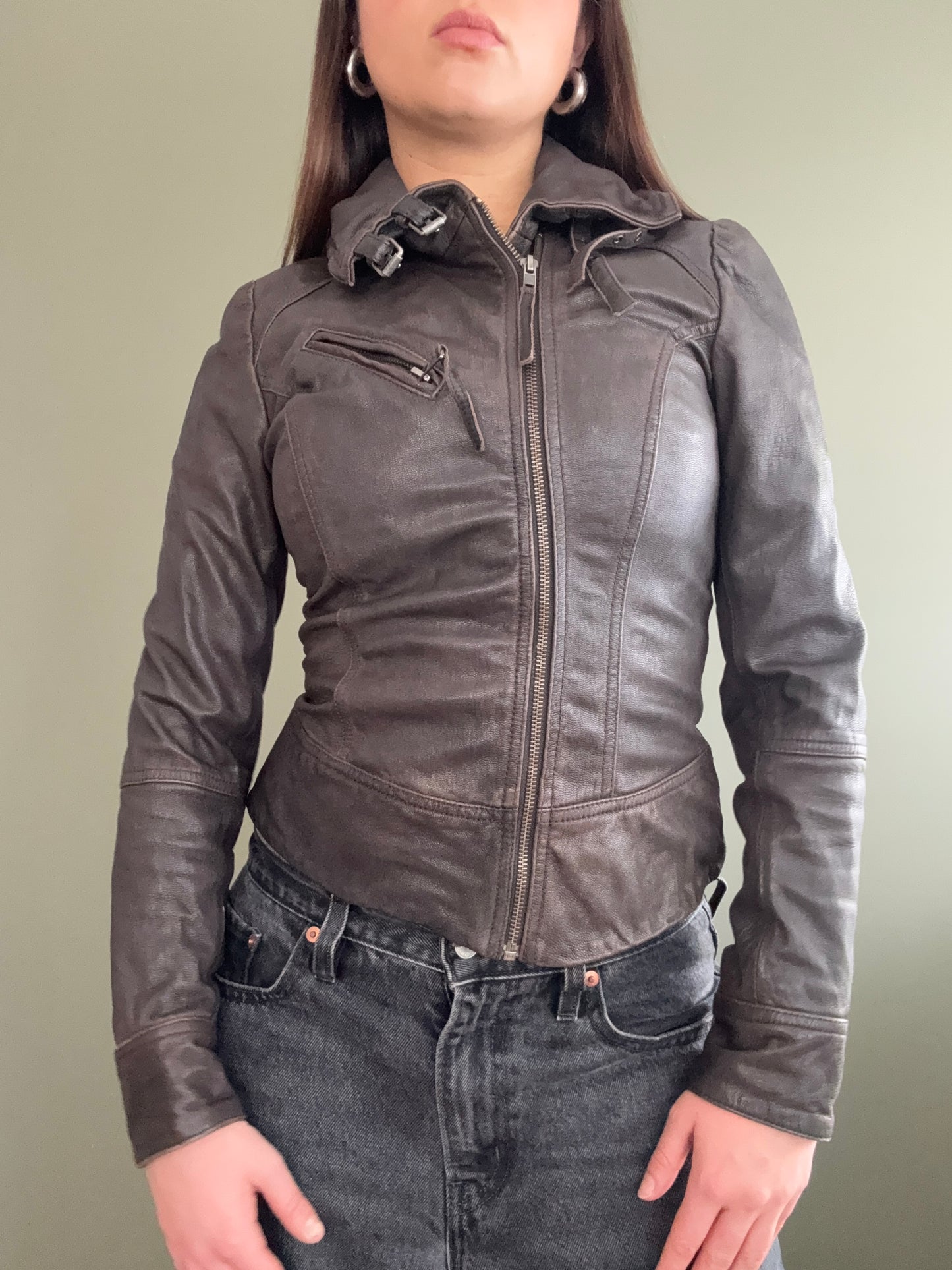 Allsaints Leather Jacket (UK6)