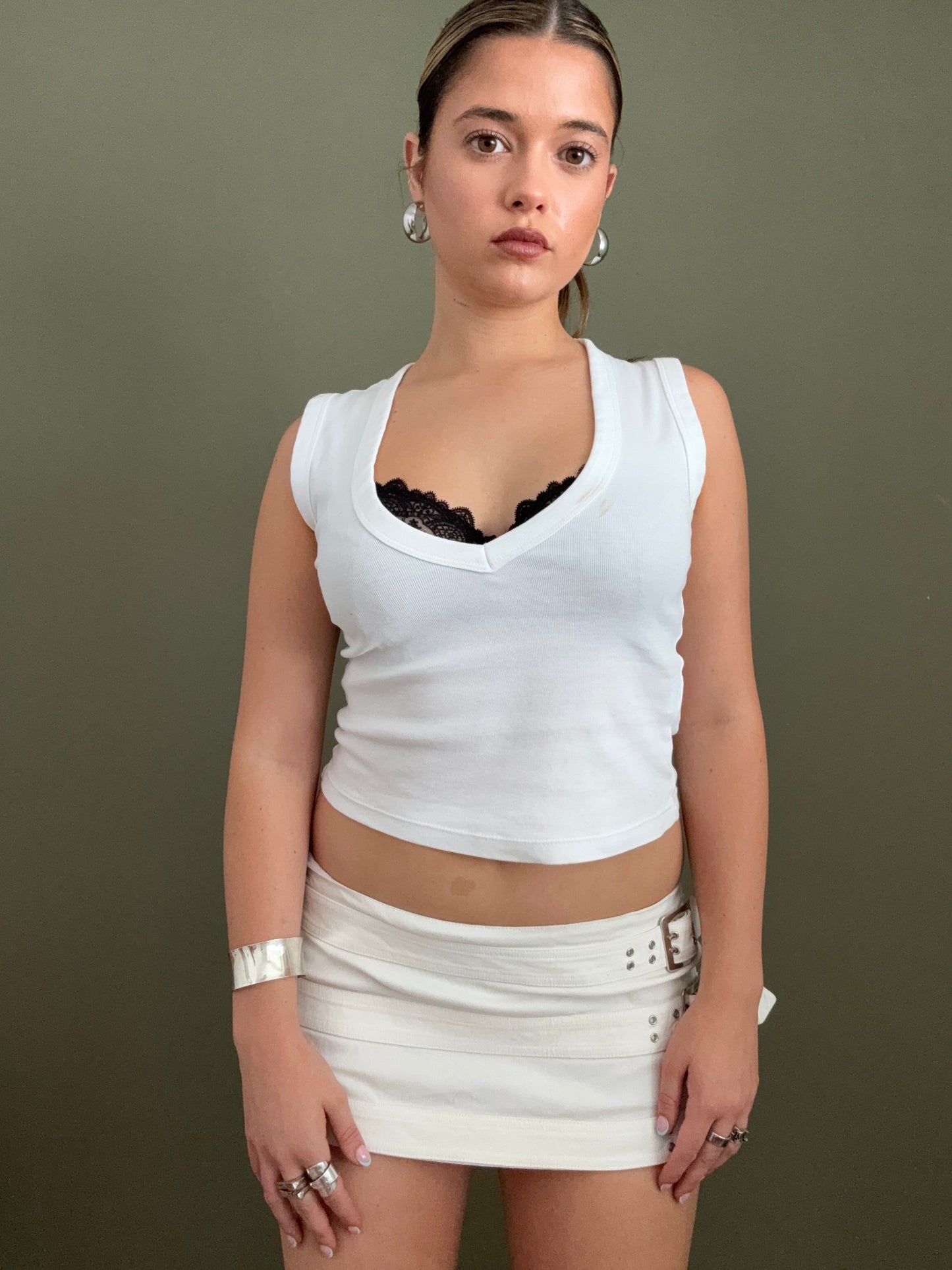 Morgan De Toi Buckle Mini Skirt (S)