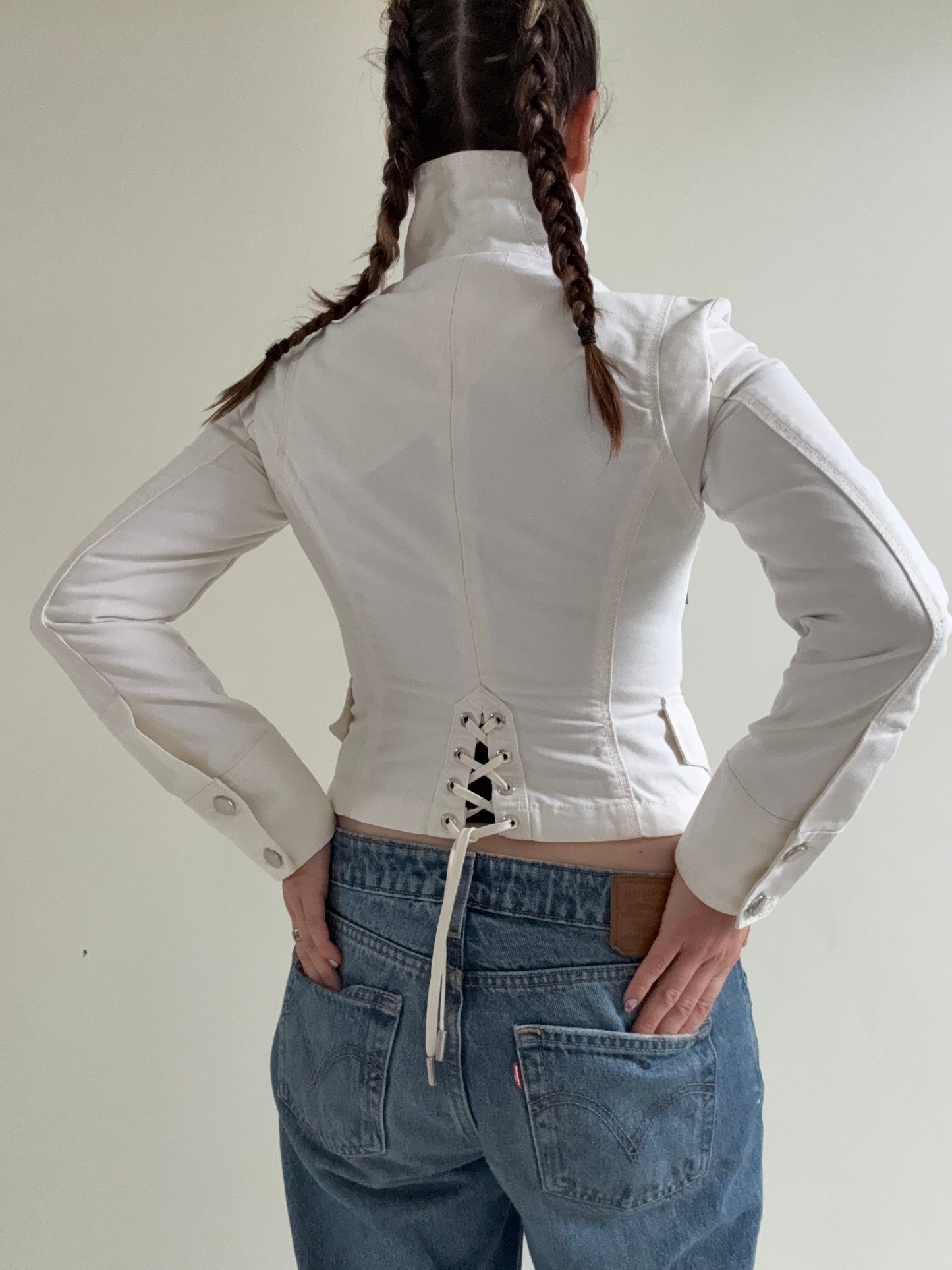 Karen Millen Funnel Neck Corset Jacket (UK8)
