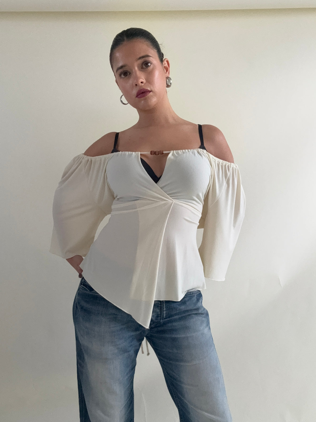 Off The Shoulder Tie Top (UK16)
