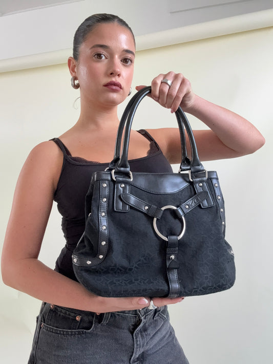 DKNY Monogram Studded Handbag