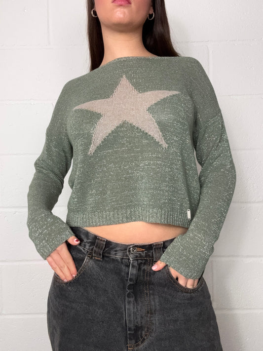 Guess Sparkly Crop Jumper (XS)