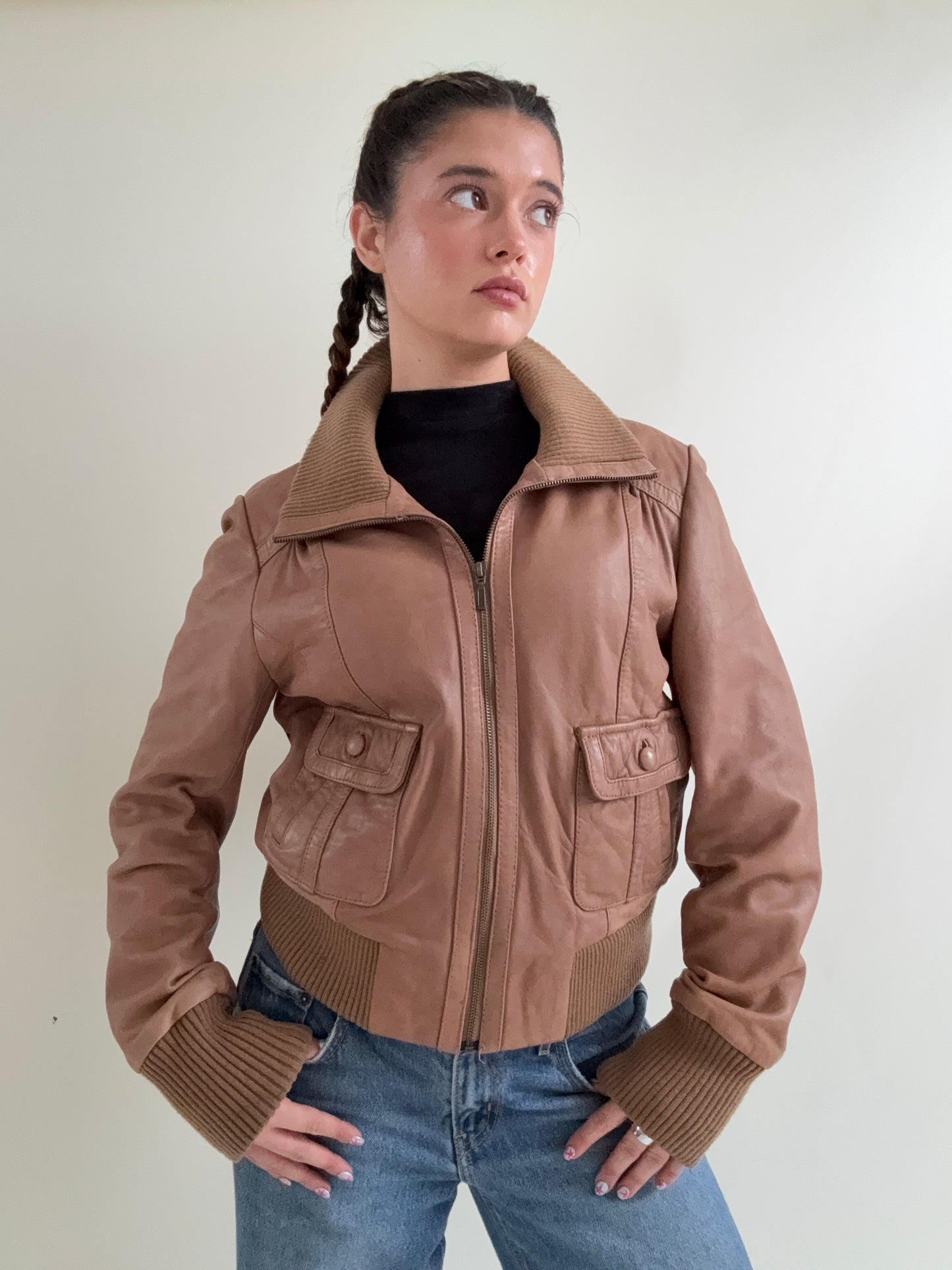 Oasis Leather Jacket (UK16)